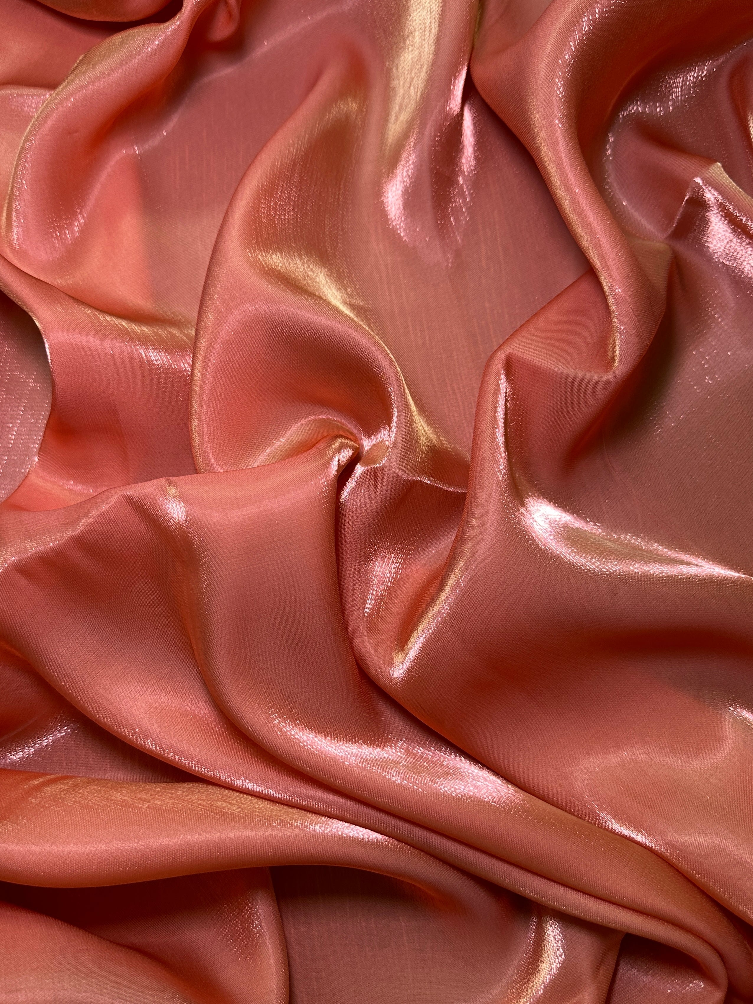 Burnt Orange Water Liquid Shimmery Chiffon, Fabric Store, Sewing Store, Cheap Fabric Store, Kiki Textiles, Textile by the Yard
