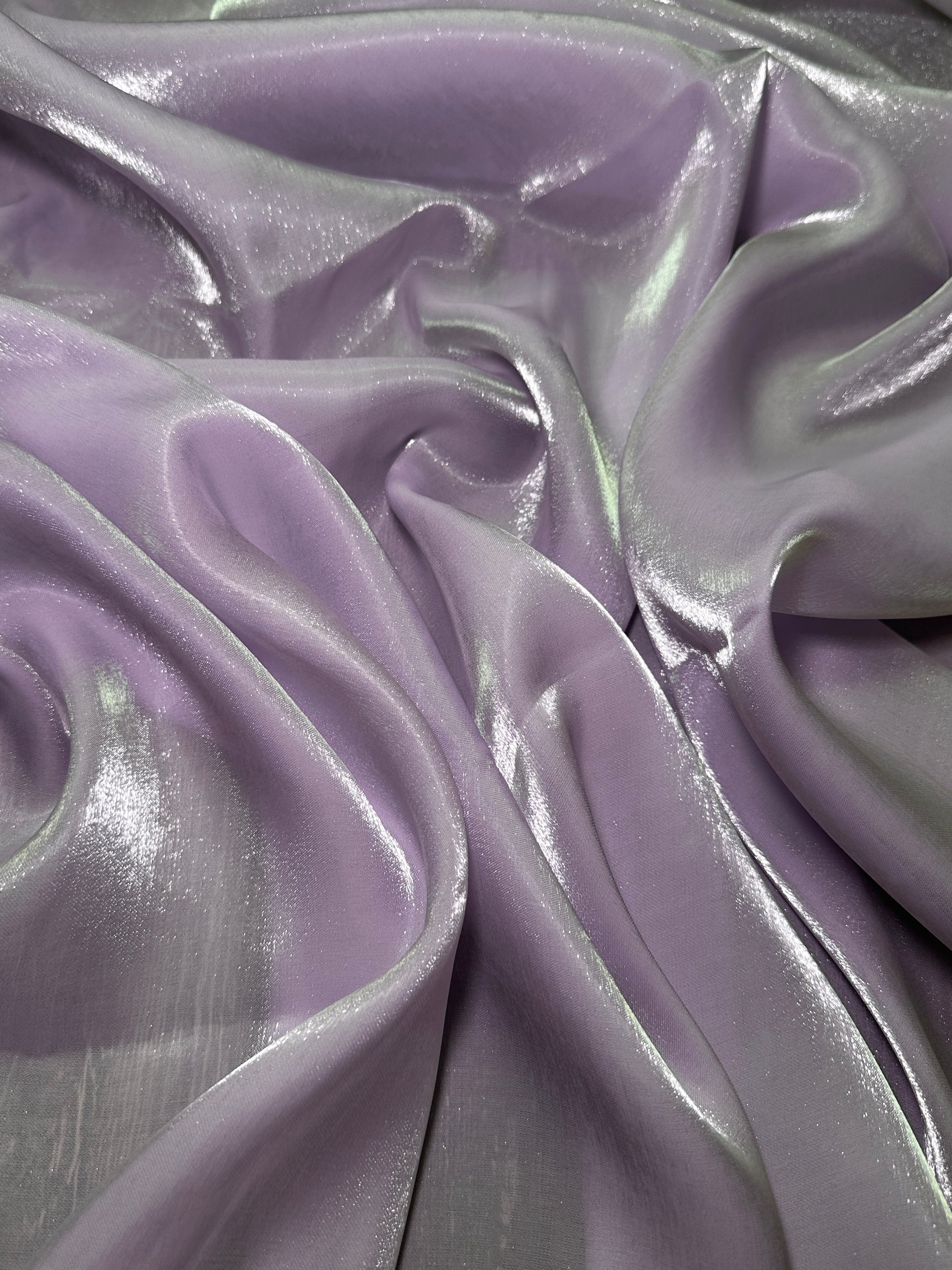 Lilac Water Liquid Shimmery Chiffon, Fabric Store, Sewing Store, Cheap Fabric Store, Kiki Textiles, Textile by the Yard