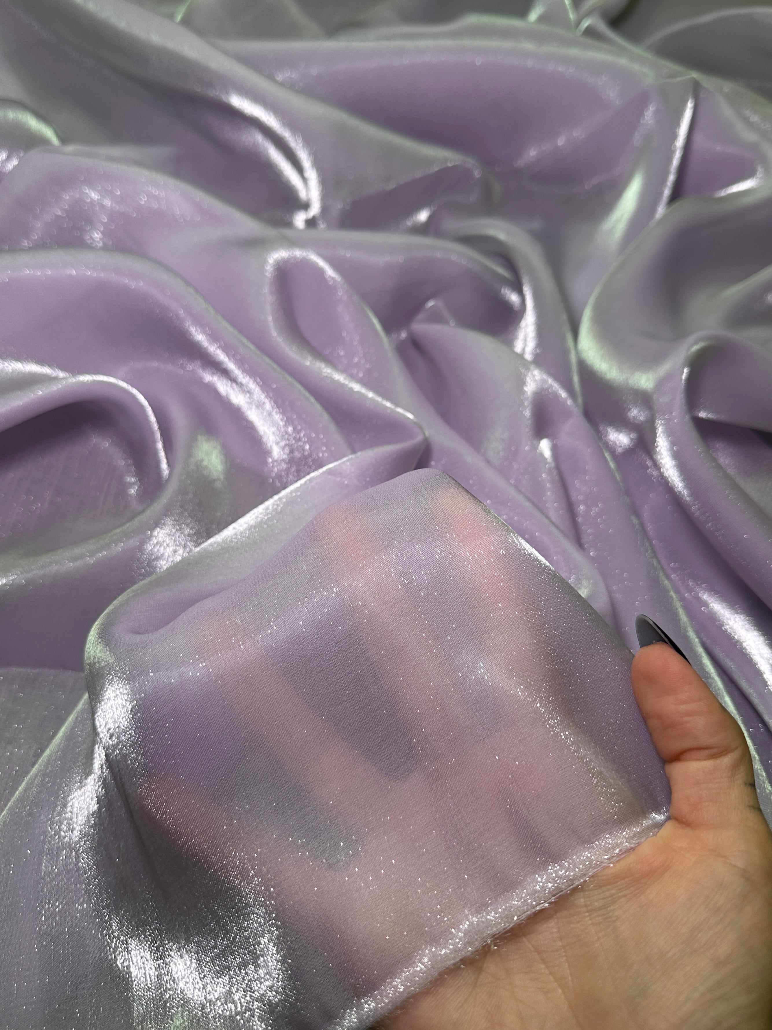 Lilac Water Liquid Shimmery Chiffon, Fabric Store, Sewing Store, Cheap Fabric Store, Kiki Textiles, Textile by the Yard
