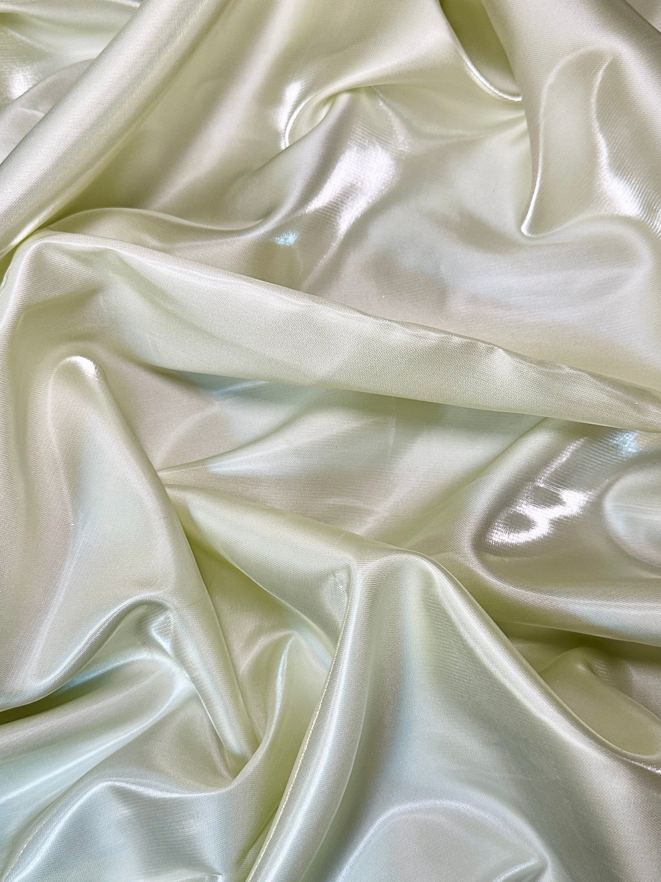 Ivory Pearl Liquid Bridal Satin, Luxury Silky Satin, Liquid Bridal Satin, Silky Satin, Premium Stretch Bridal Satin, Satin for Bride, Satin for Women, Satin in Low Price, Cheap Satin, Satin on Sale