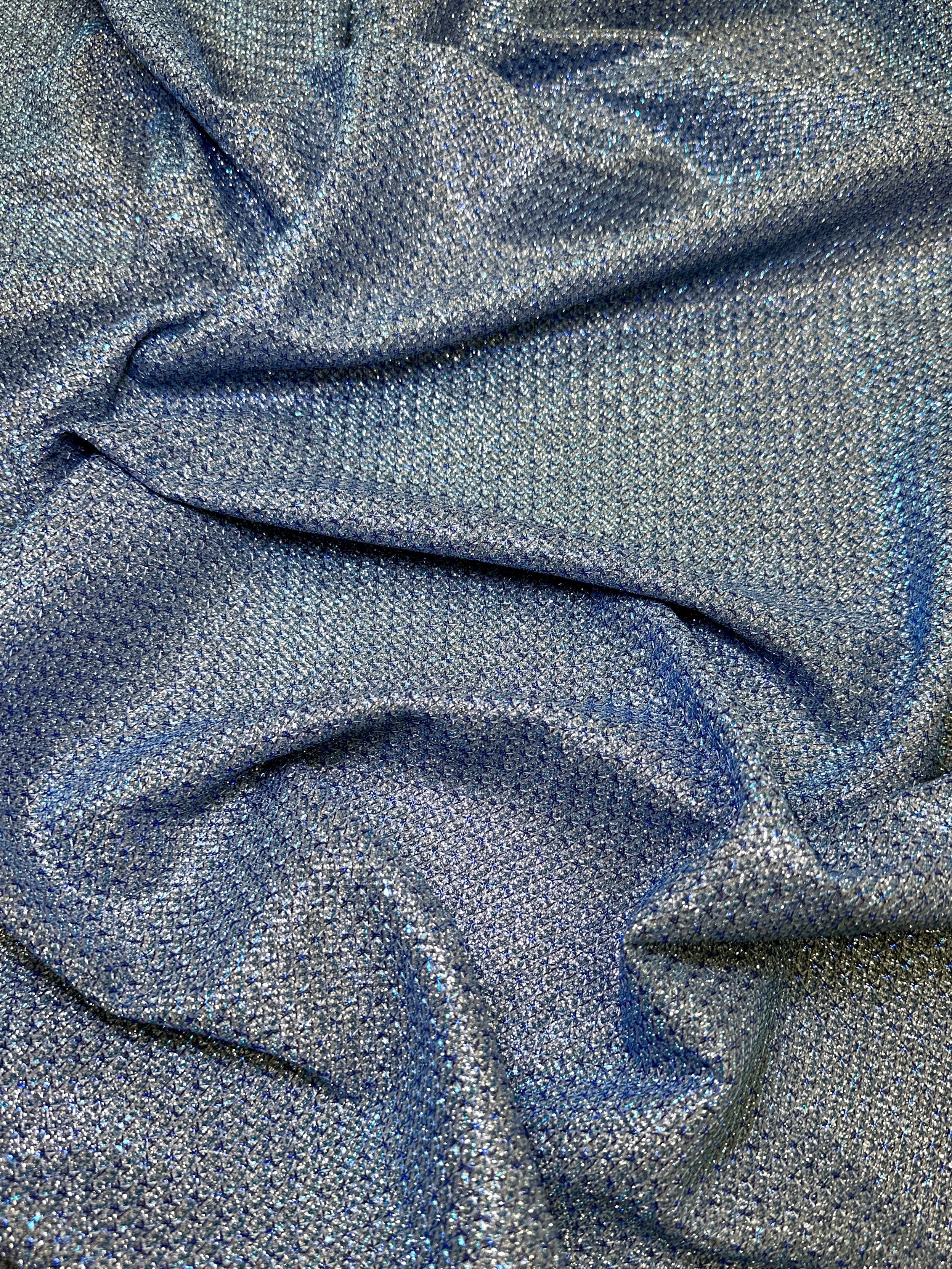Baby Blue Shimmery Metallic Brocade, Fabric Store, Sewing Store, Cheap Fabric Store, Kiki Textiles, Textile by the Yard