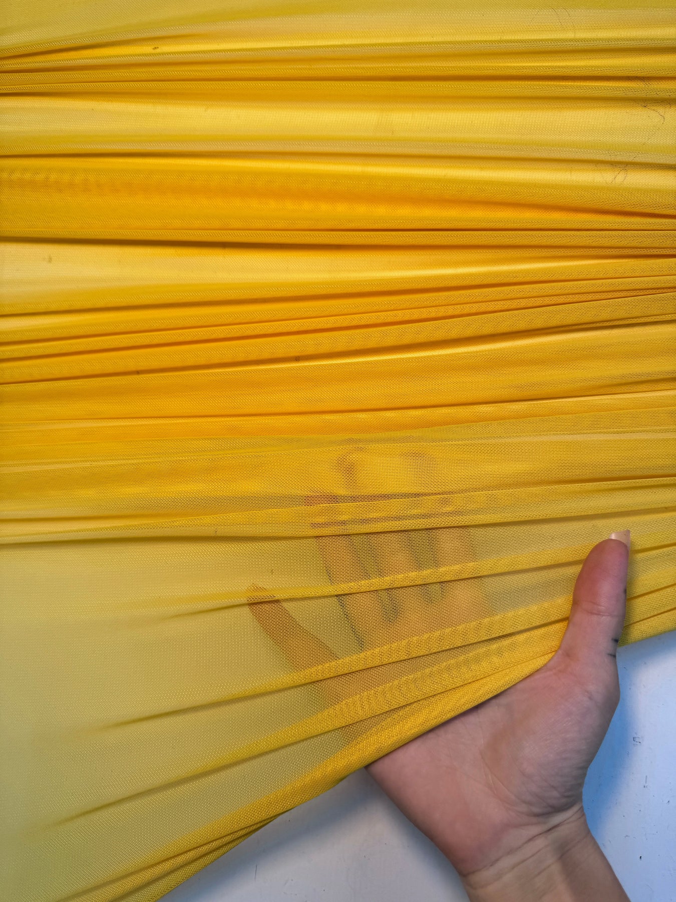 Yellow 4 Way Stretch Power Mesh – KikiTextiles