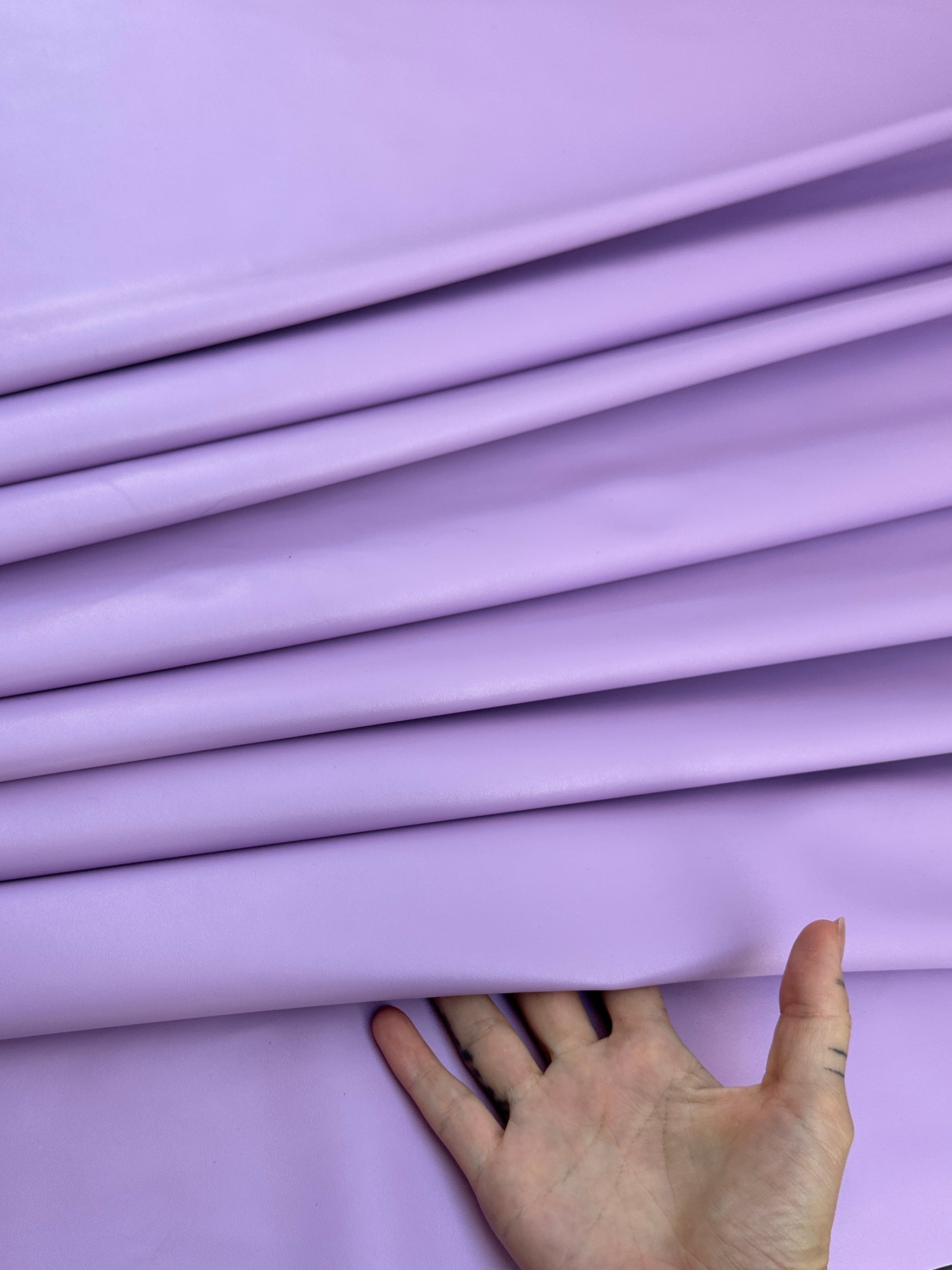 lavender stretch faux leather, stretch faux leather on sale, stretch faux leather on discount, stretch faux leather for woman,stretch faux leather for brazzer, purple stretch faux leather, light purple stretch faux leather, stretch faux leather for winter, stretch faux leather on demand, premium quality stretch faux leather