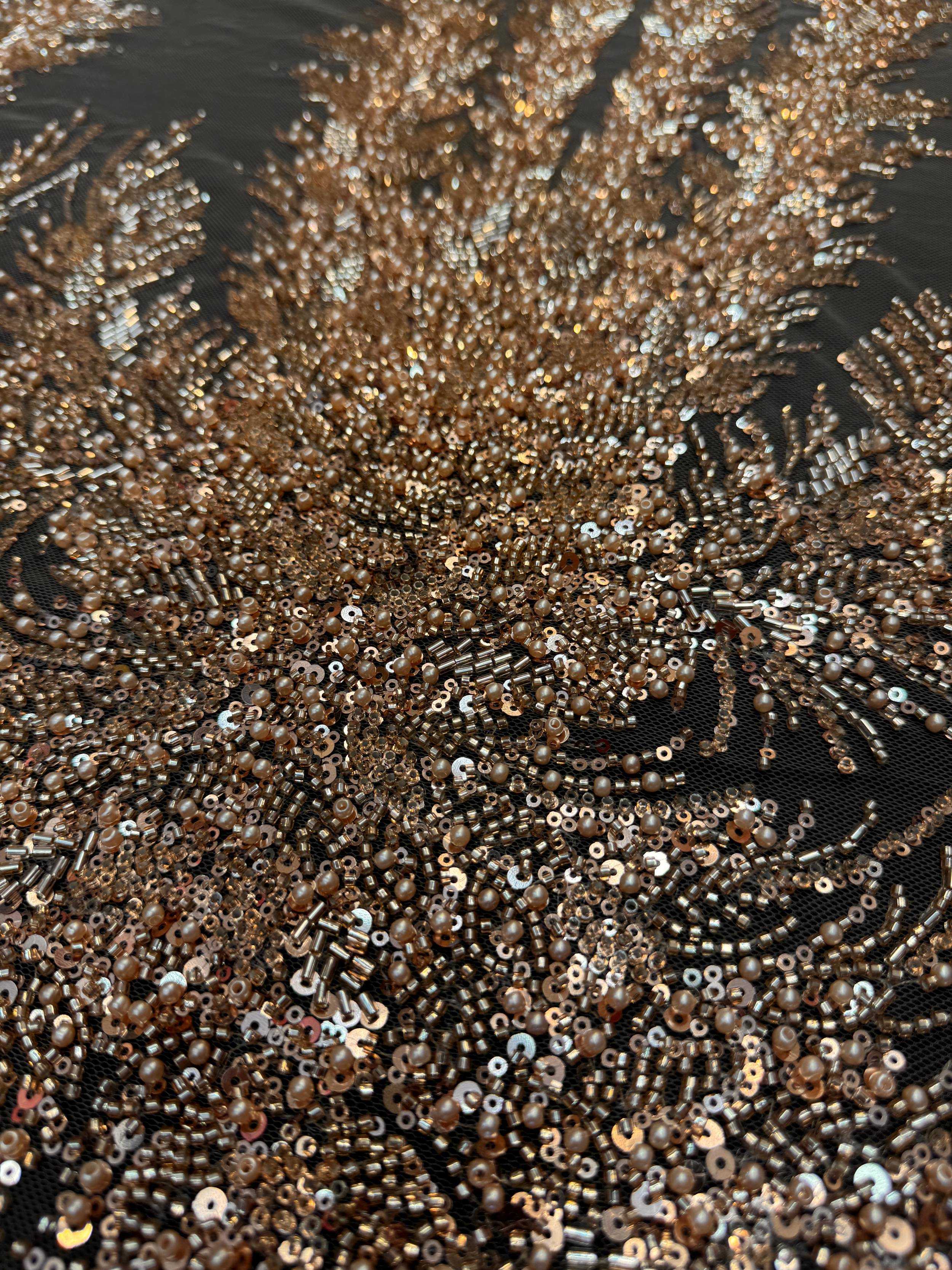 Gold Fireworks Beaded Couture Lace, Couture Lace Fabric, Crystal Beaded Lace, Fireworks Lace, Sequin Lace Fabric, Embellished Lace, Luxury Lace Fabric, Bridal Lace Fabric