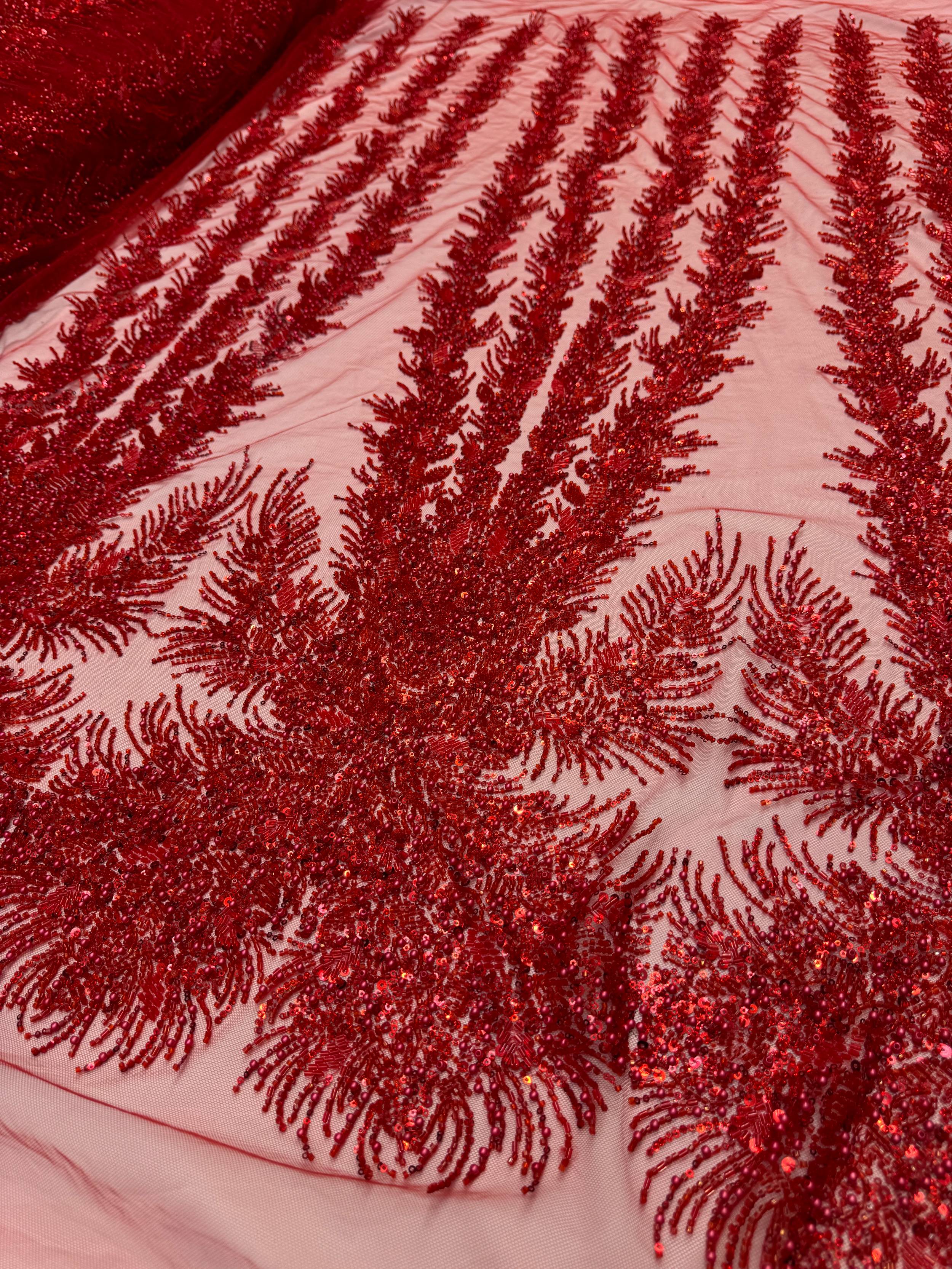 Red Fireworks Beaded Couture Lace, Kiki Sewing Store, Kiki Luxury Fabric, Cheap Fabric Store, Kiki Textiles, Kiki Textile by the Yard, Kiki Textile USA