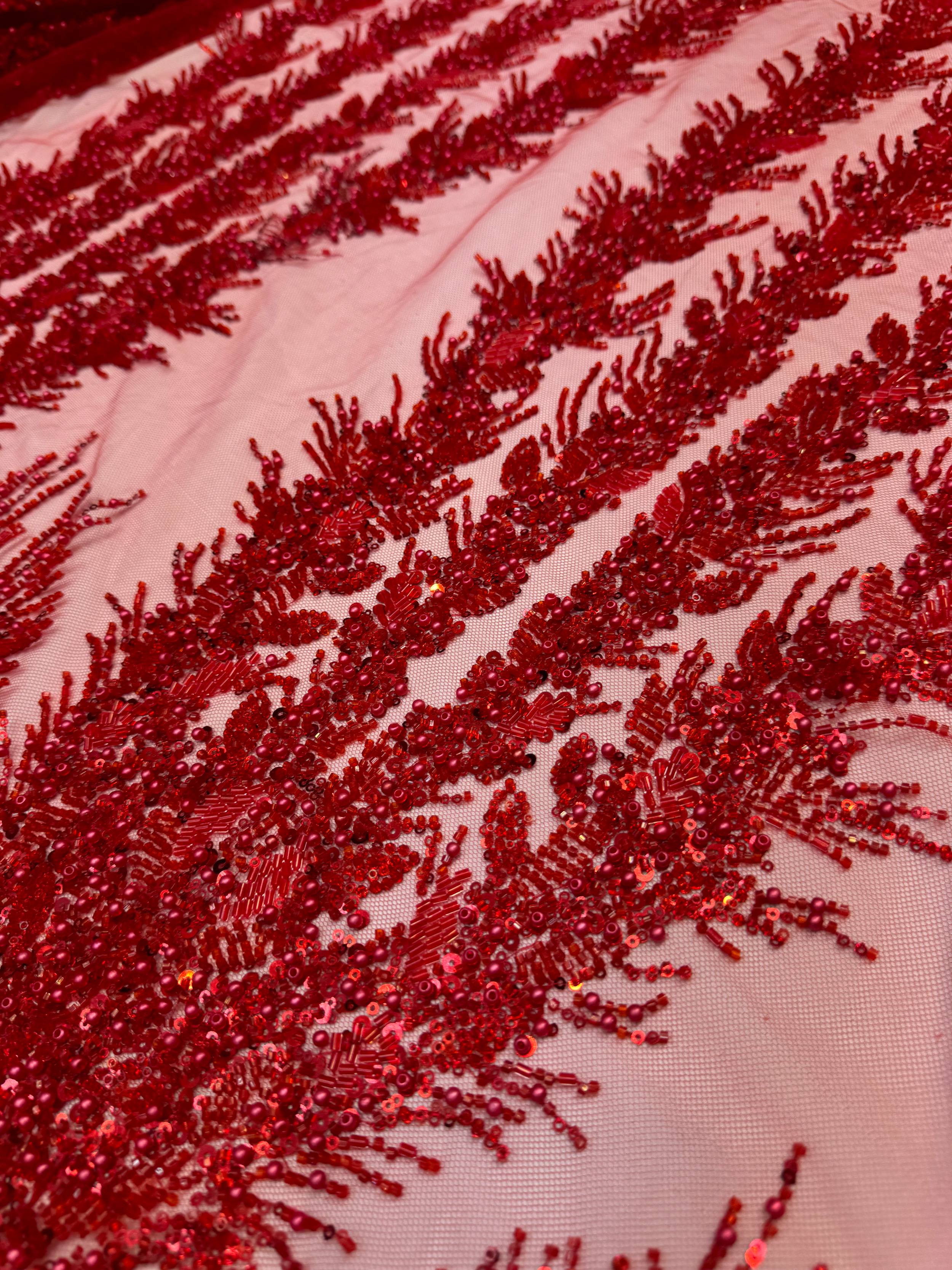 Red Fireworks Beaded Couture Lace, Kiki Sewing Store, Kiki Luxury Fabric, Cheap Fabric Store, Kiki Textiles, Kiki Textile by the Yard, Kiki Textile USA