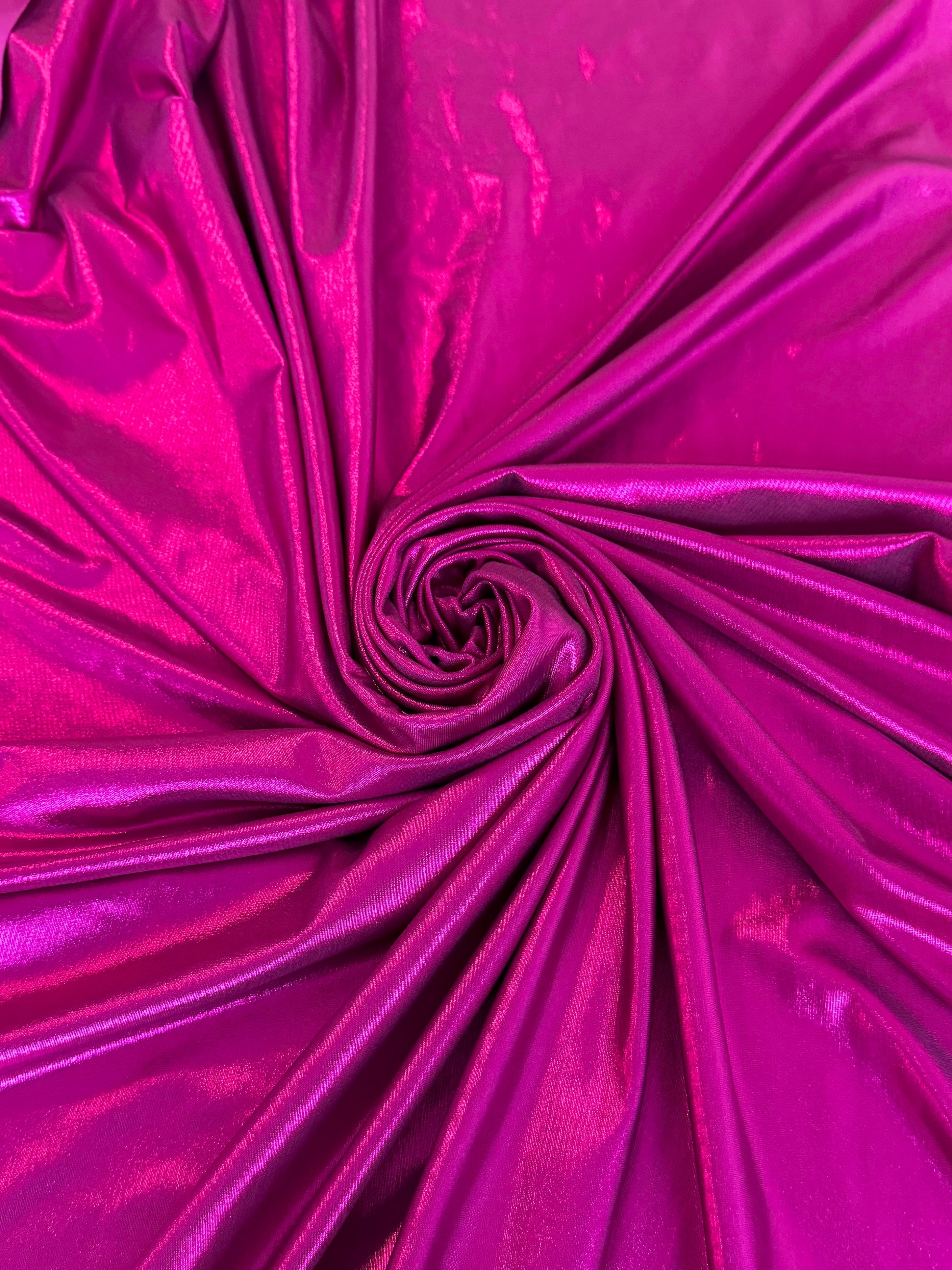  fuchsia stretch foiled spandex, dark pink stretch foiled spandex, light pink stretch foiled spandex, pink stretch foiled spandex, premium stretch foiled spandex, stretch foiled spandex on sale, stretch foiled spandex on discount 