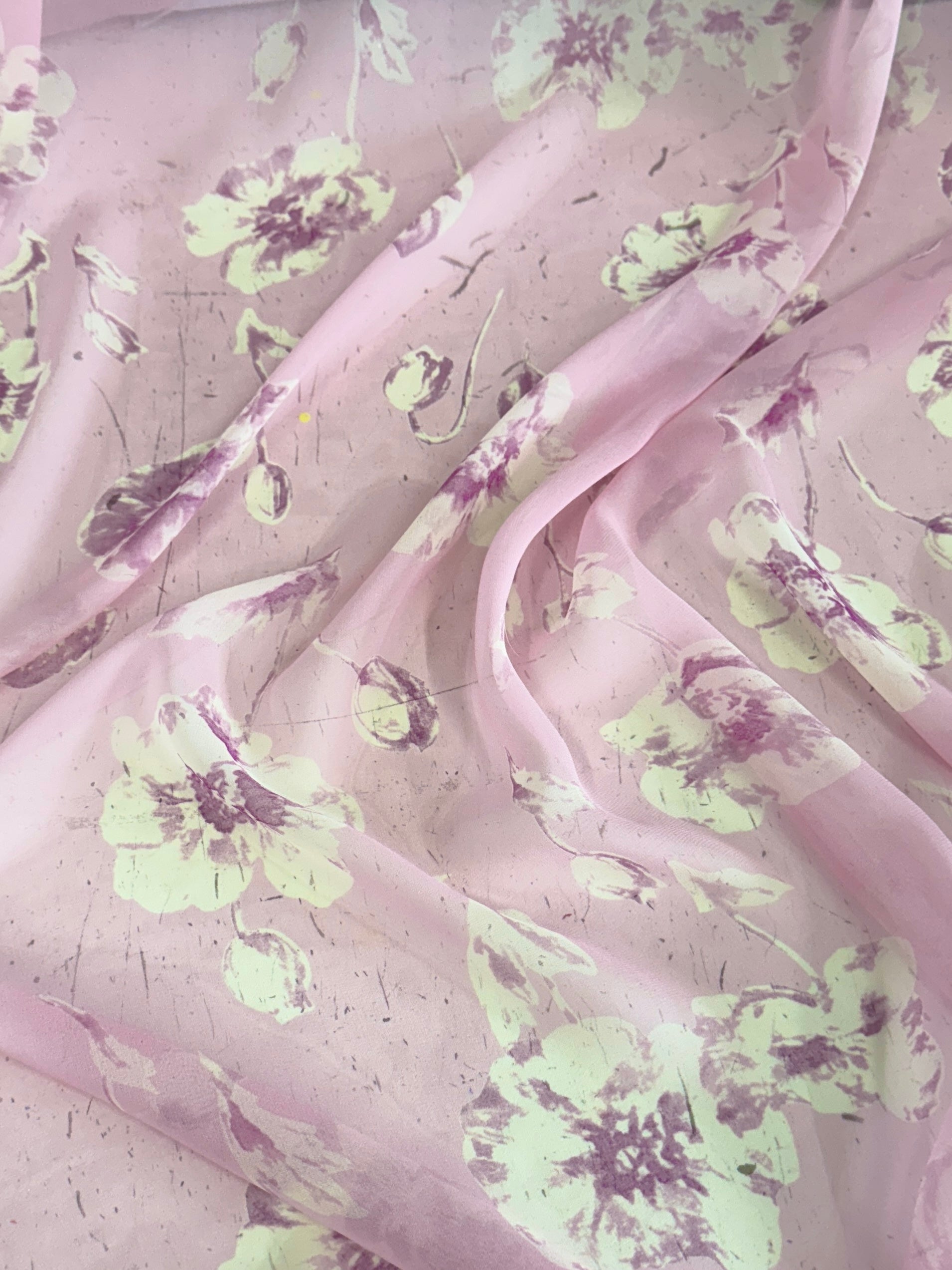 Blossom Pink Italian Silk Chiffon, Kiki Sewing Store, Kiki Luxury Fabric, Cheap Fabric Store, Kiki Textiles, Kiki Textile by the Yard, Kiki Textile USA