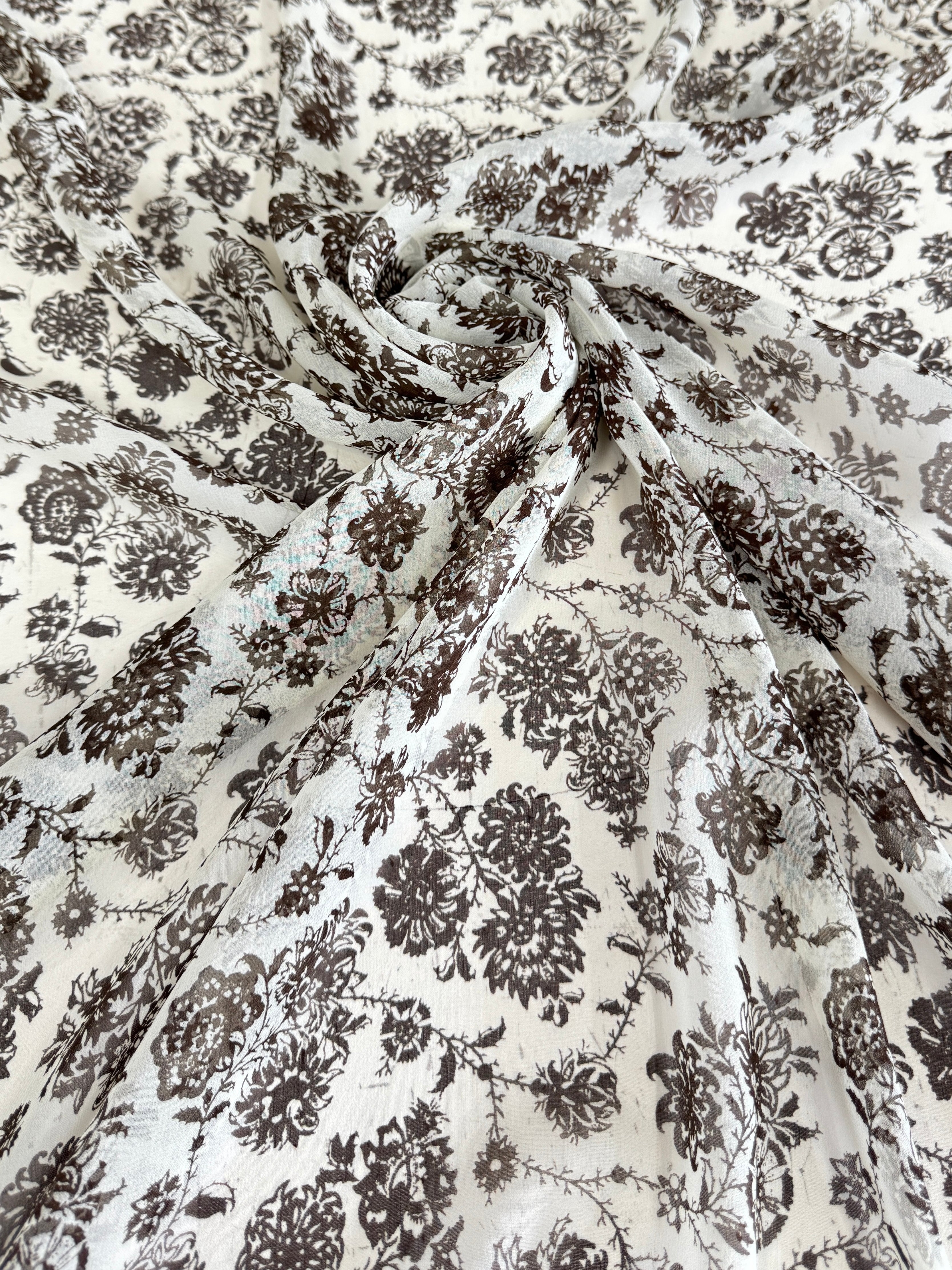 Antique Garden Silk Chiffon, Kiki Sewing Store, Kiki Luxury Fabric, Cheap Fabric Store, Kiki Textiles, Kiki Textile by the Yard, Kiki Textile USA