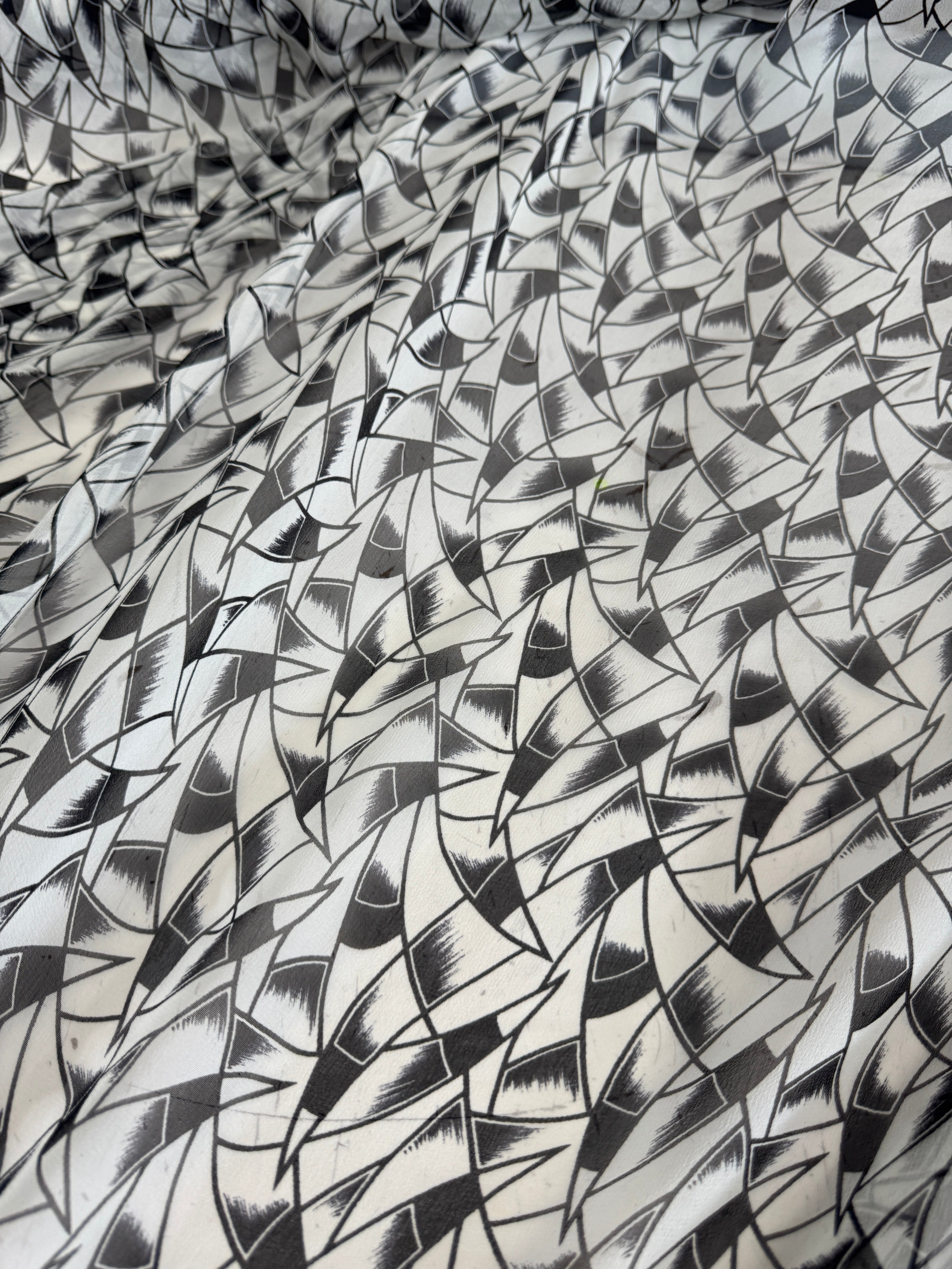 Black & White Midnight Italian Silk Chiffon, Kiki Sewing Store, Kiki Luxury Fabric, Cheap Fabric Store, Kiki Textiles, Kiki Textile by the Yard, Kiki Textile USA