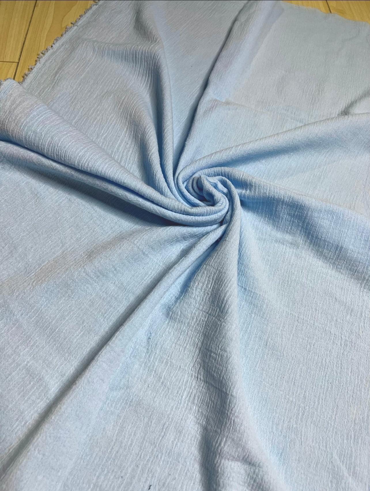 light blue Cotton Gauze, cotton gauze fabric, baby blue gauze fabric, dark blue gauze, cotton for woman, double gauze cheap, coton gauze for bride, cotton gauze in low price