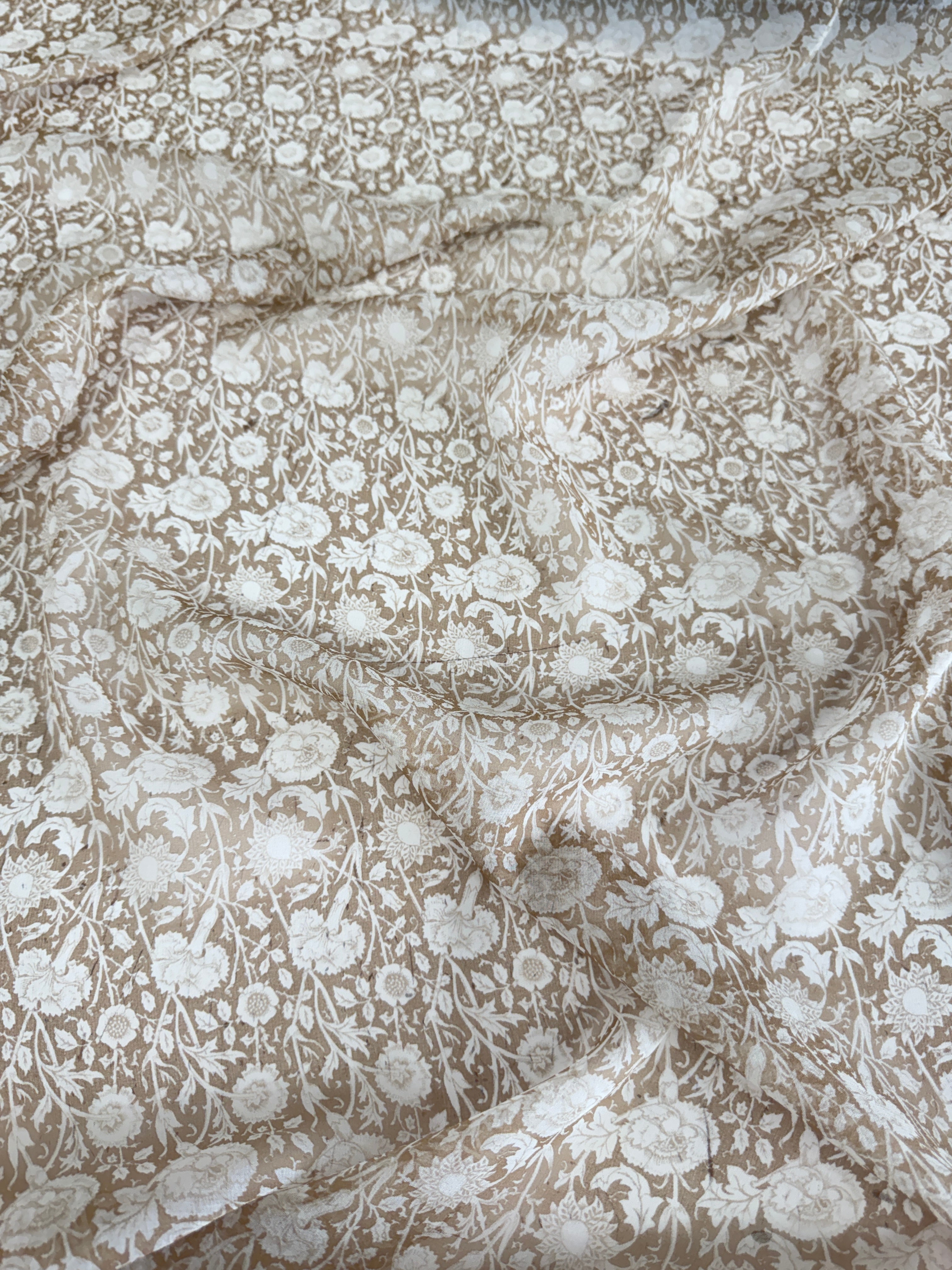 Porcelain Floral Italian Silk Chiffon, Pure Silk Chiffon, Luxury Silk Fabric, Lightweight Silk Fabric, Sheer Silk Fabric, Designer Silk Fabric, High End Silk Fabric