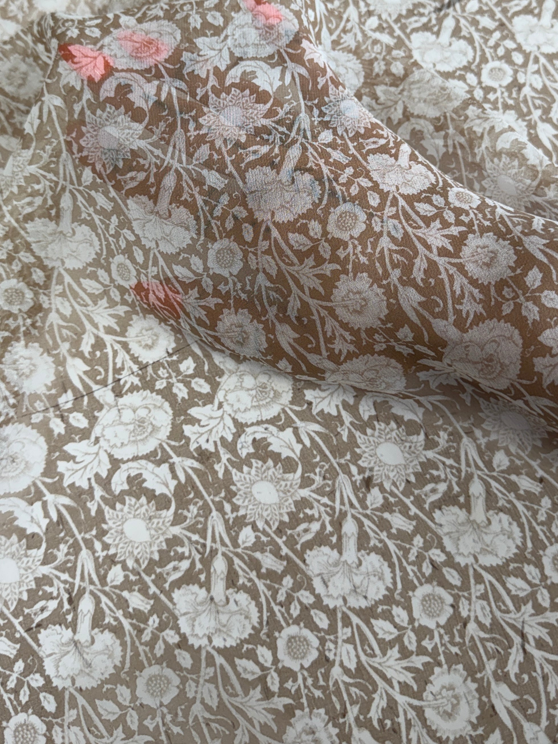 Porcelain Floral Italian Silk Chiffon, Kiki Sewing Store, Kiki Luxury Fabric, Cheap Fabric Store, Kiki Textiles, Kiki Textile by the Yard, Kiki Textile USA