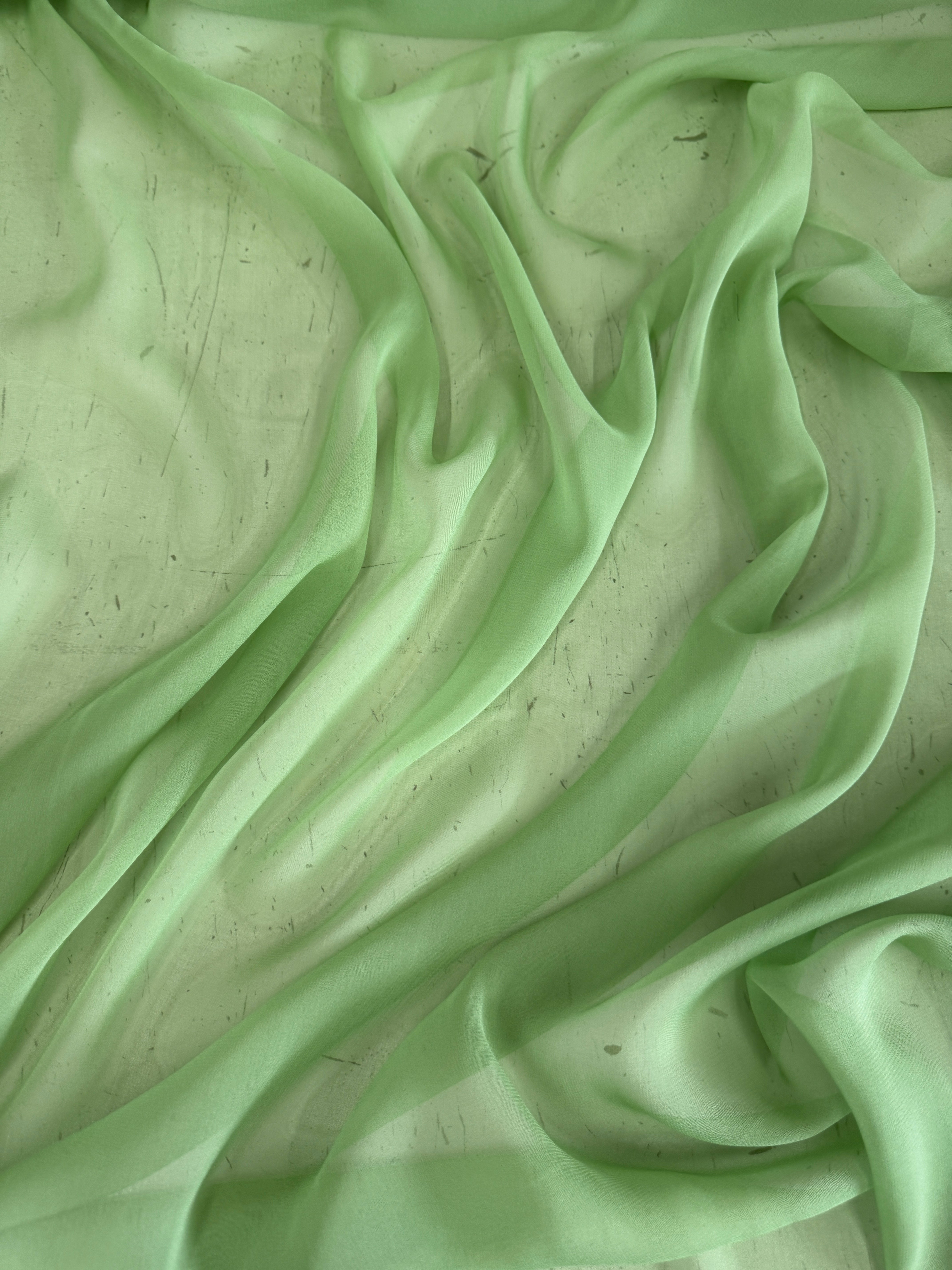 Apple Green Italian Silk Chiffon, Kiki Sewing Store, Kiki Luxury Fabric, Cheap Fabric Store, Kiki Textiles, Kiki Textile by the Yard, Kiki Textile USA