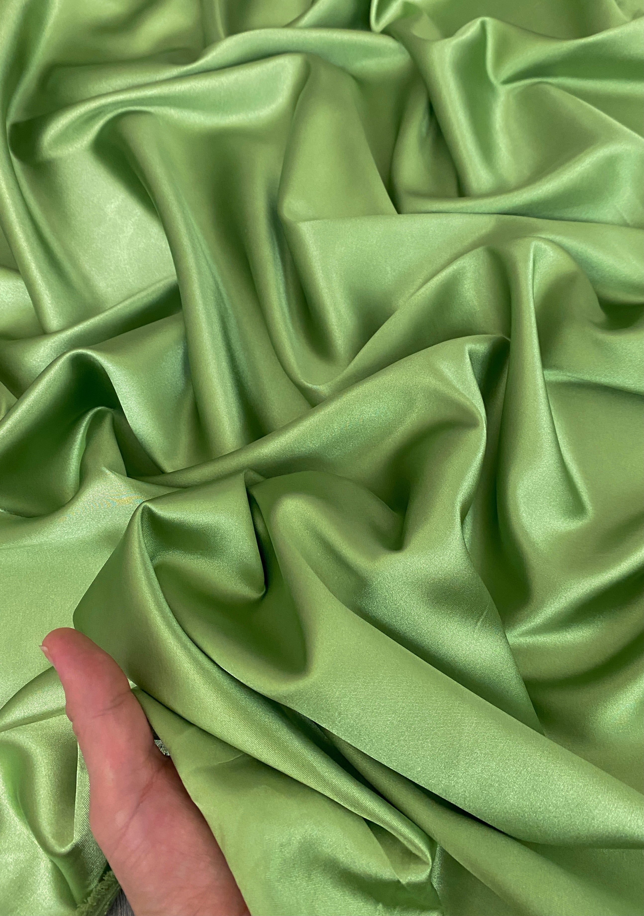 apple green silky satin, green silky satin, light green silky satin, dark green silky satin, sage green silky satin, silky satin for woman, silky satin for bride, silky satin in low price, silky satin on discount, silky satin on sale 