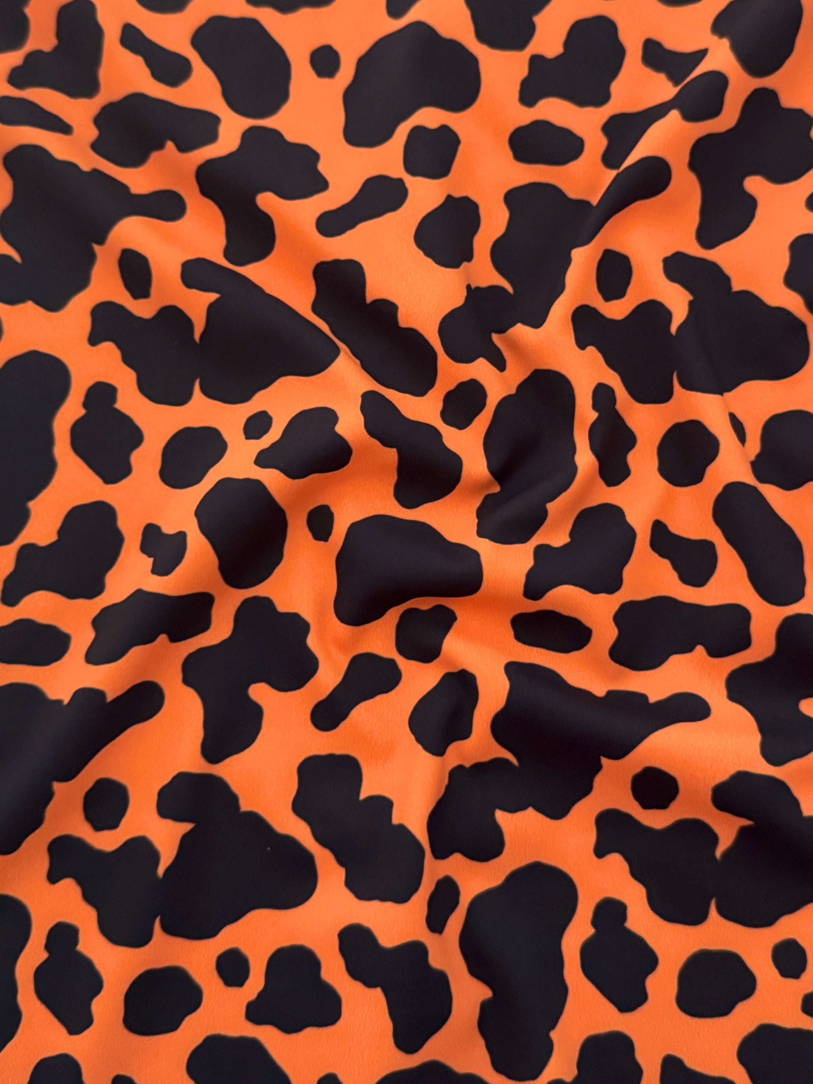 Orange Leopard Print Nylon Spandex, Kiki Sewing Store, Kiki Luxury Fabric, Cheap Fabric Store, Kiki Textiles, Kiki Textile by the Yard, Kiki Textile USA