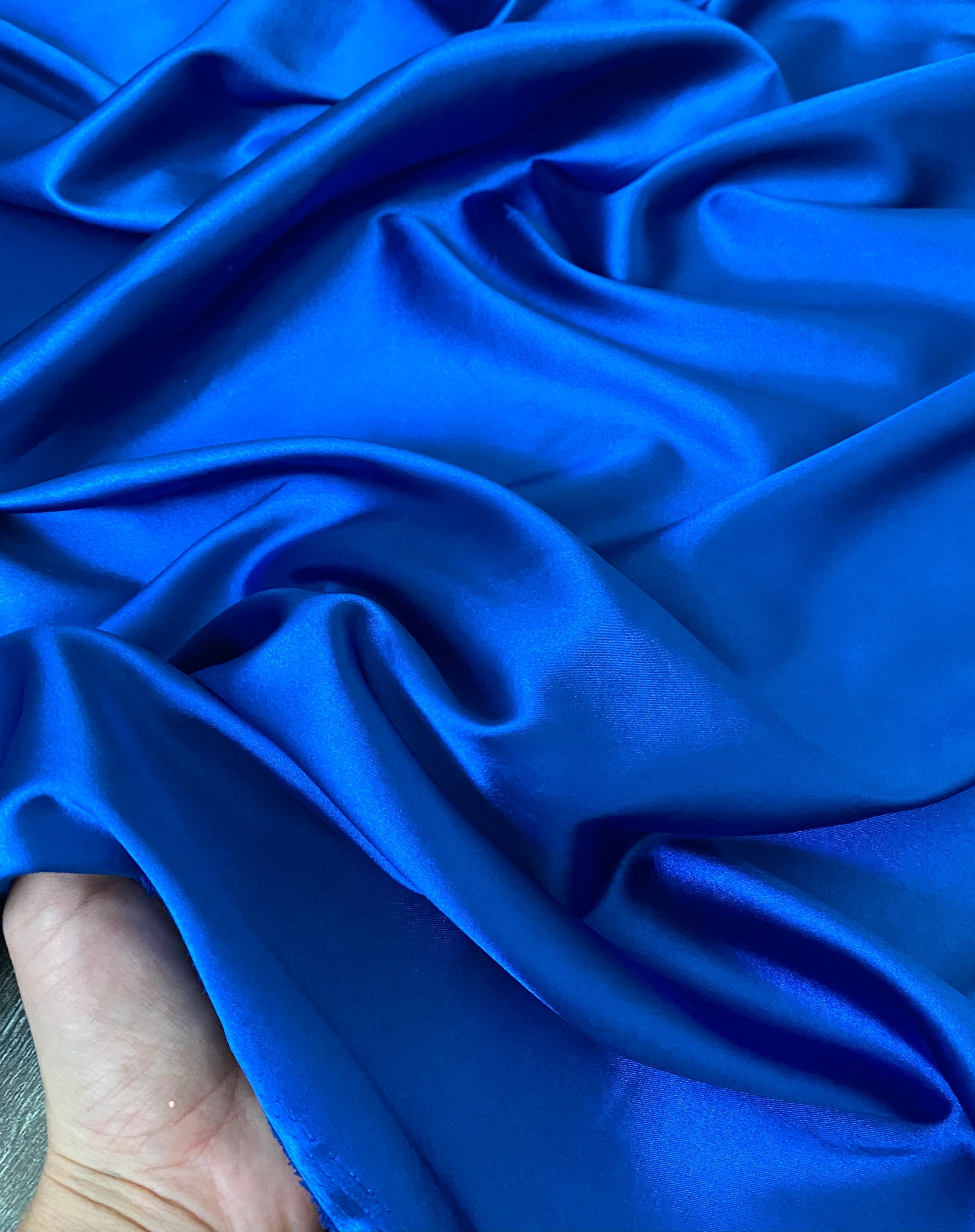 royal blue silk charmeuse, royal blue stretch silk charmeuse, royal blue polyester silk, electric blue silk material, bright blue bridal silk, bridal silk royal blue, silk for brides, silk for bridesmaid, silk fabric high quality, silk cheap, viscose silk