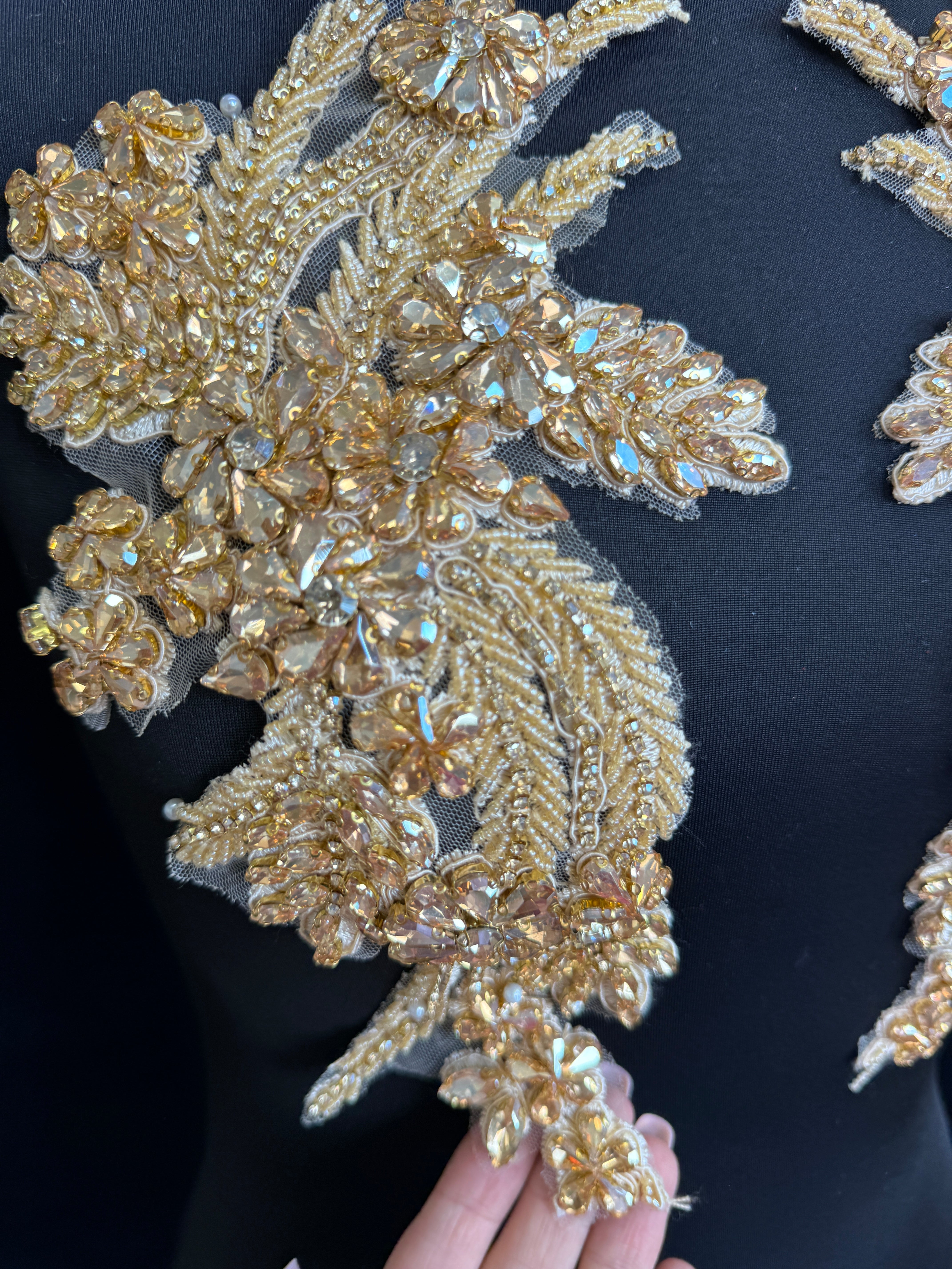 gina gold champagne Rhinestones Applique, gold Rhinestones Applique, dark gold Rhinestones Applique, champagne Rhinestones Applique