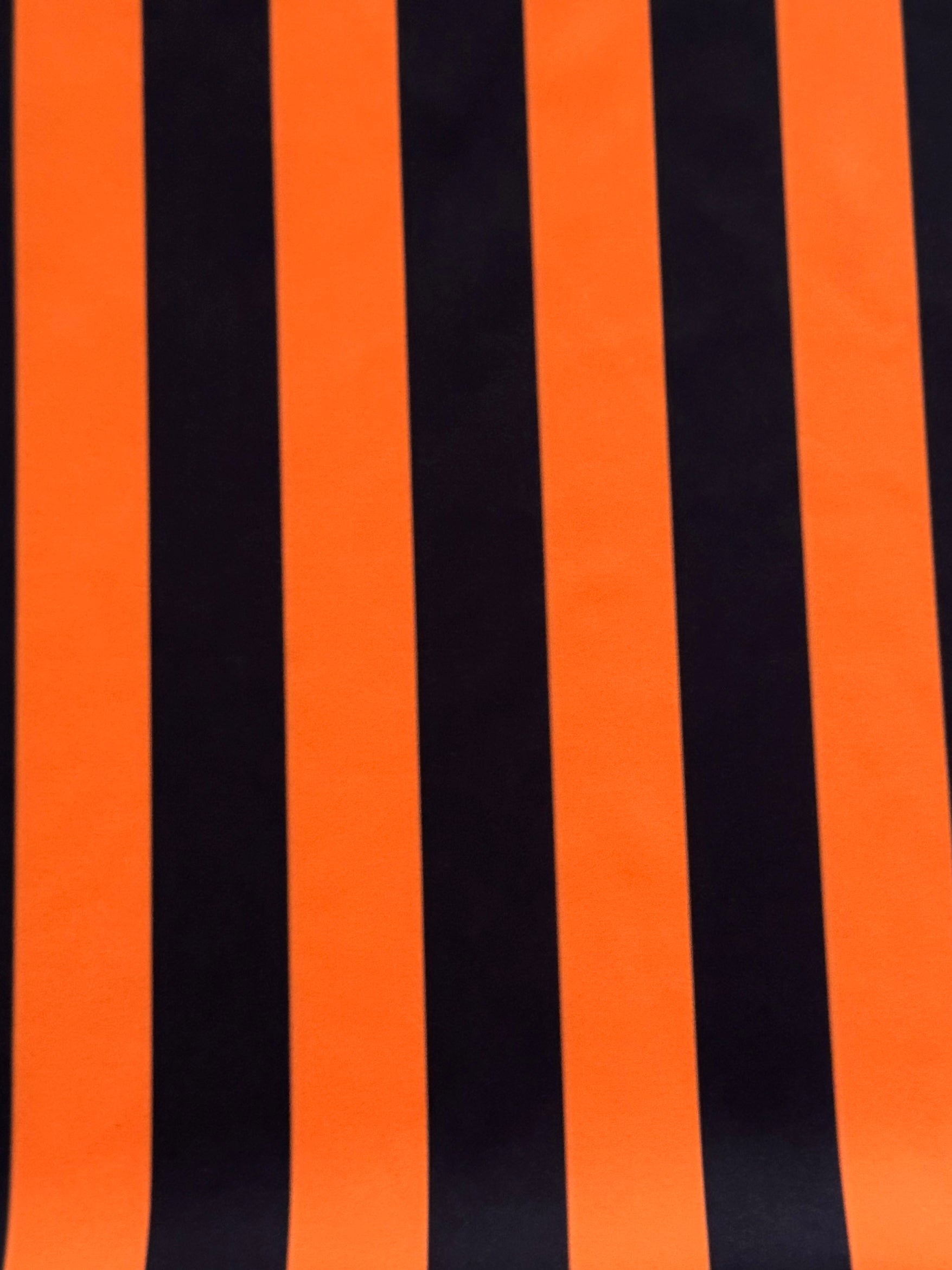 Orange Black 1 Inch Stripe Print Nylon Spandex, Halloween Spandex, Halloween Fabric, Spandex Fabric, Nylon Spandex, Stretch Fabric, 4 Way Stretch, Spooky Fabric