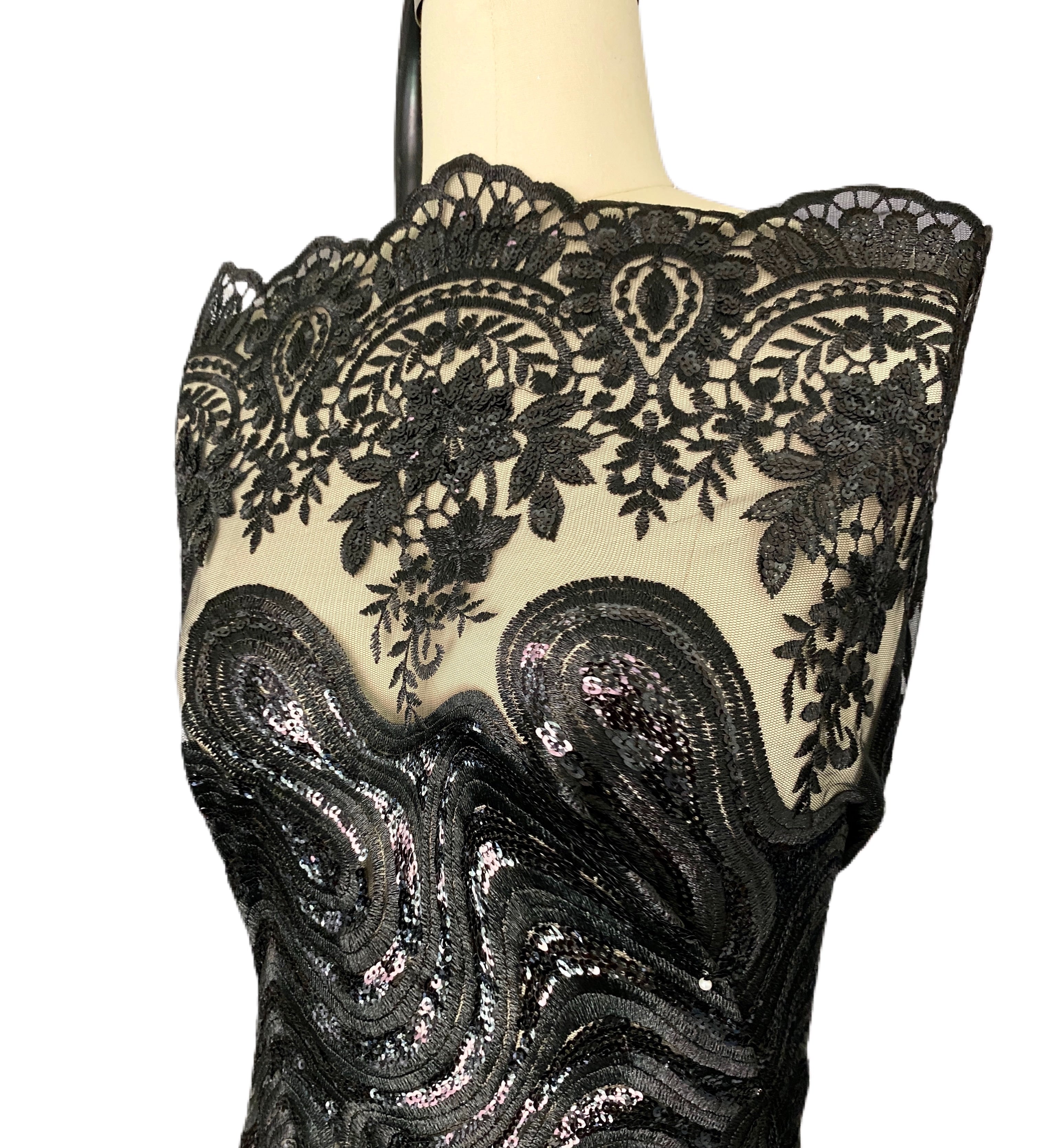 Black Embroidered Sequin Lace, jet black Embroidered Sequin Lace, dark grey Embroidered Sequin Lace, Embroidered Sequin Lace for woman, Embroidered Sequin Lace for bride, Embroidered Sequin Lace on discount, Embroidered Sequin Lace on sale, premium Embroidered Sequin Lace, kiki textile Embroidered Sequin Lace, Embroidered Sequin Lace for party wear dresses