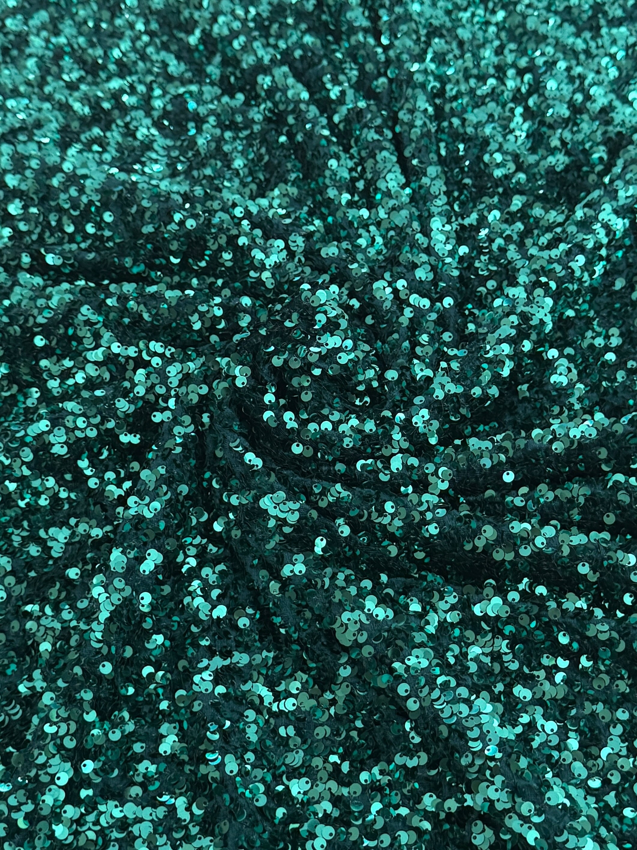 Teal Green Sequin on Velvet (Exclusive Color), Sequin on velvet, Sequin velvet for woman, Sequin velvet for bride, Sequin velvet on discount, Velvet fabric for dress