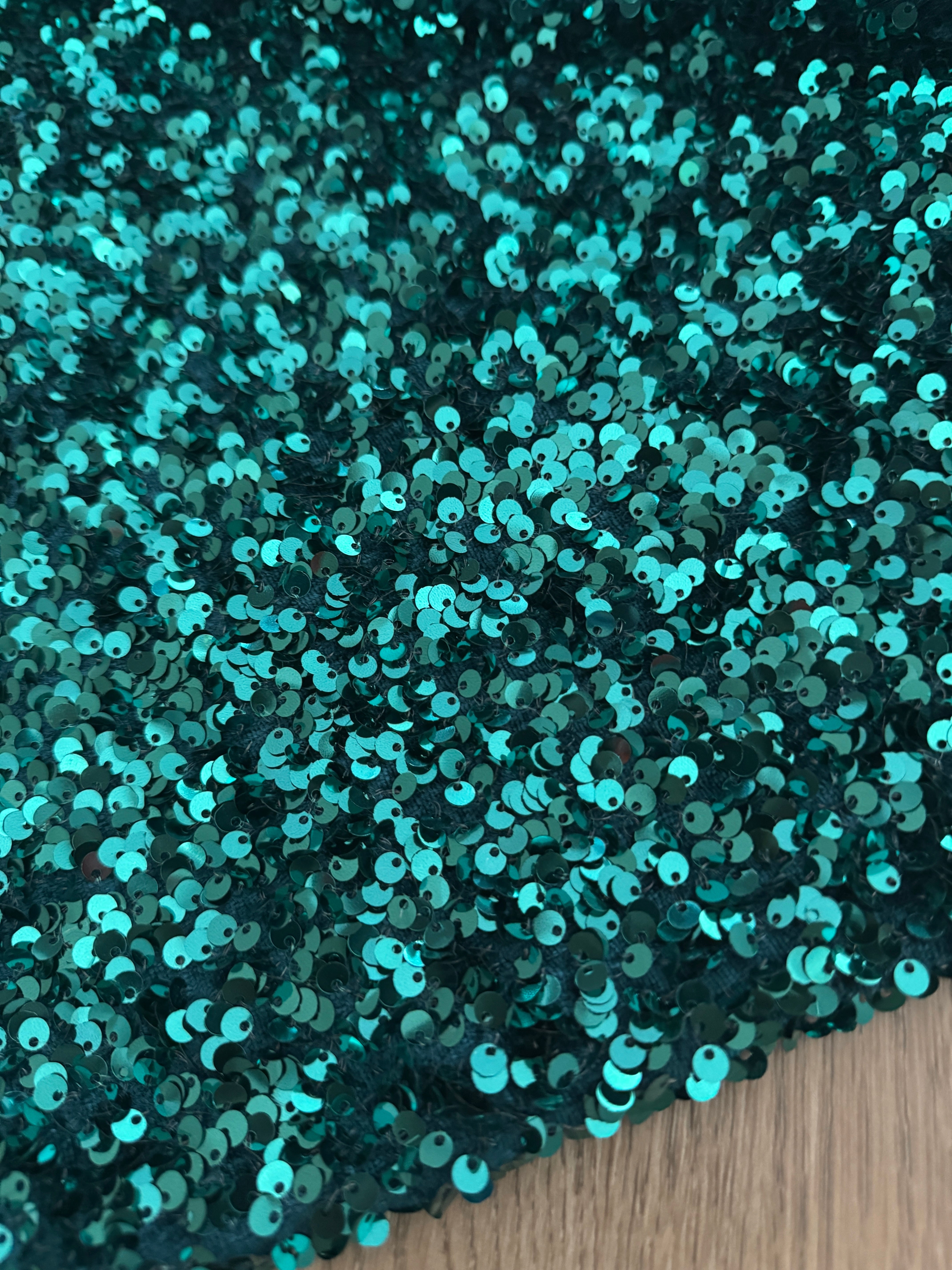 Teal Green Sequin on Velvet (Exclusive Color), Sequin on velvet, Sequin velvet for woman, Sequin velvet for bride, Sequin velvet on discount, Velvet fabric for dress