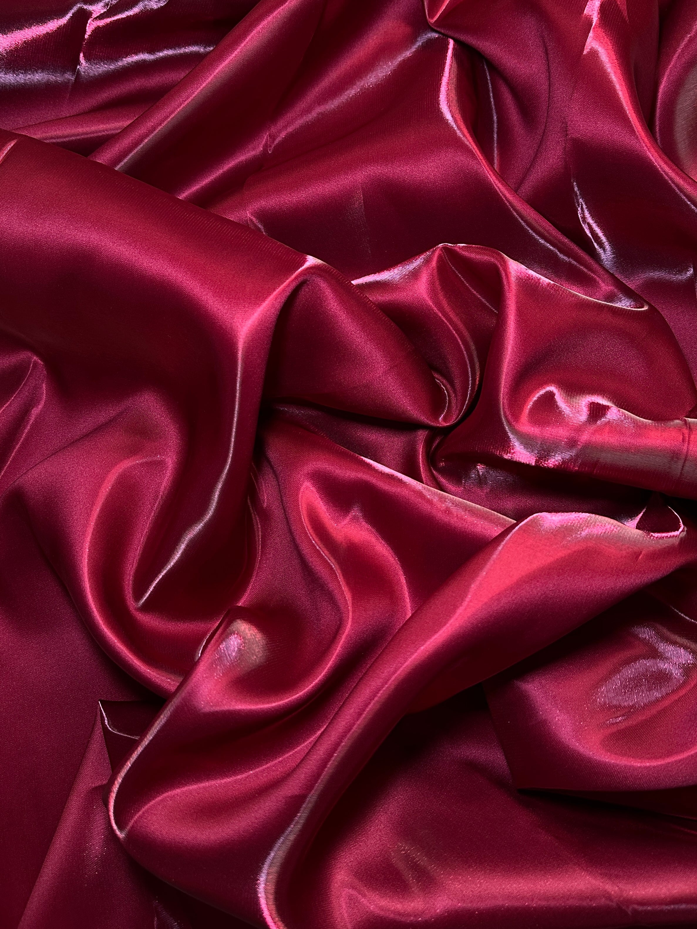Burgundy Liquid Bridal Satin, Fabric Store, Sewing Store, Cheap Fabric Store, Kiki Textiles, Textile by the Yard