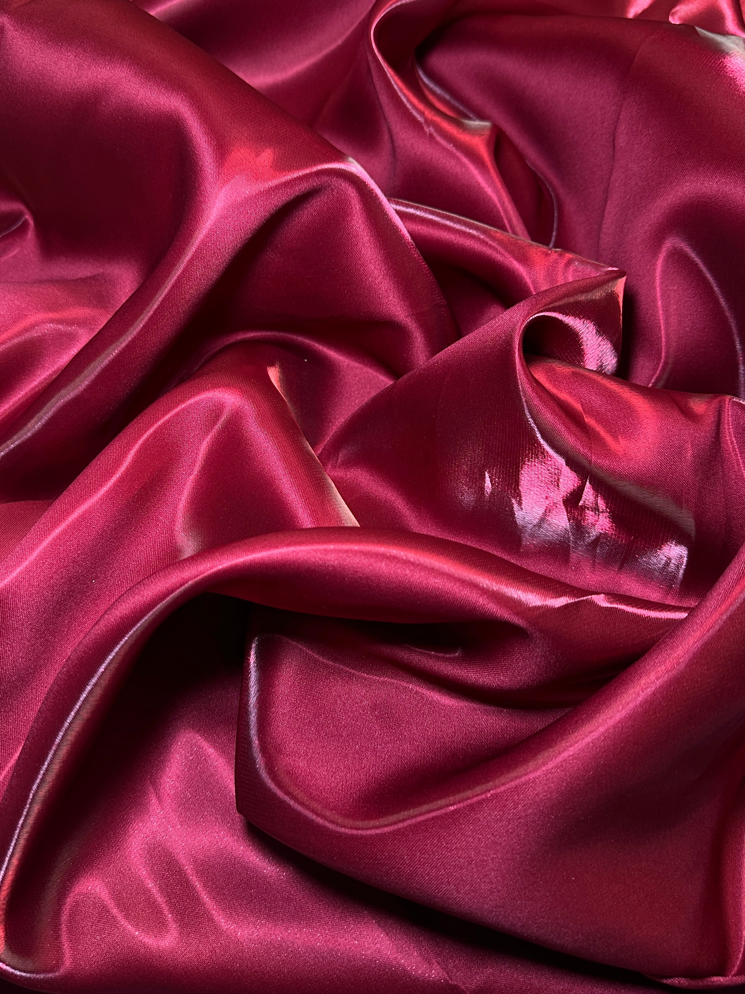 Burgundy Liquid Bridal Satin, Fabric Store, Sewing Store, Cheap Fabric Store, Kiki Textiles, Textile by the Yard