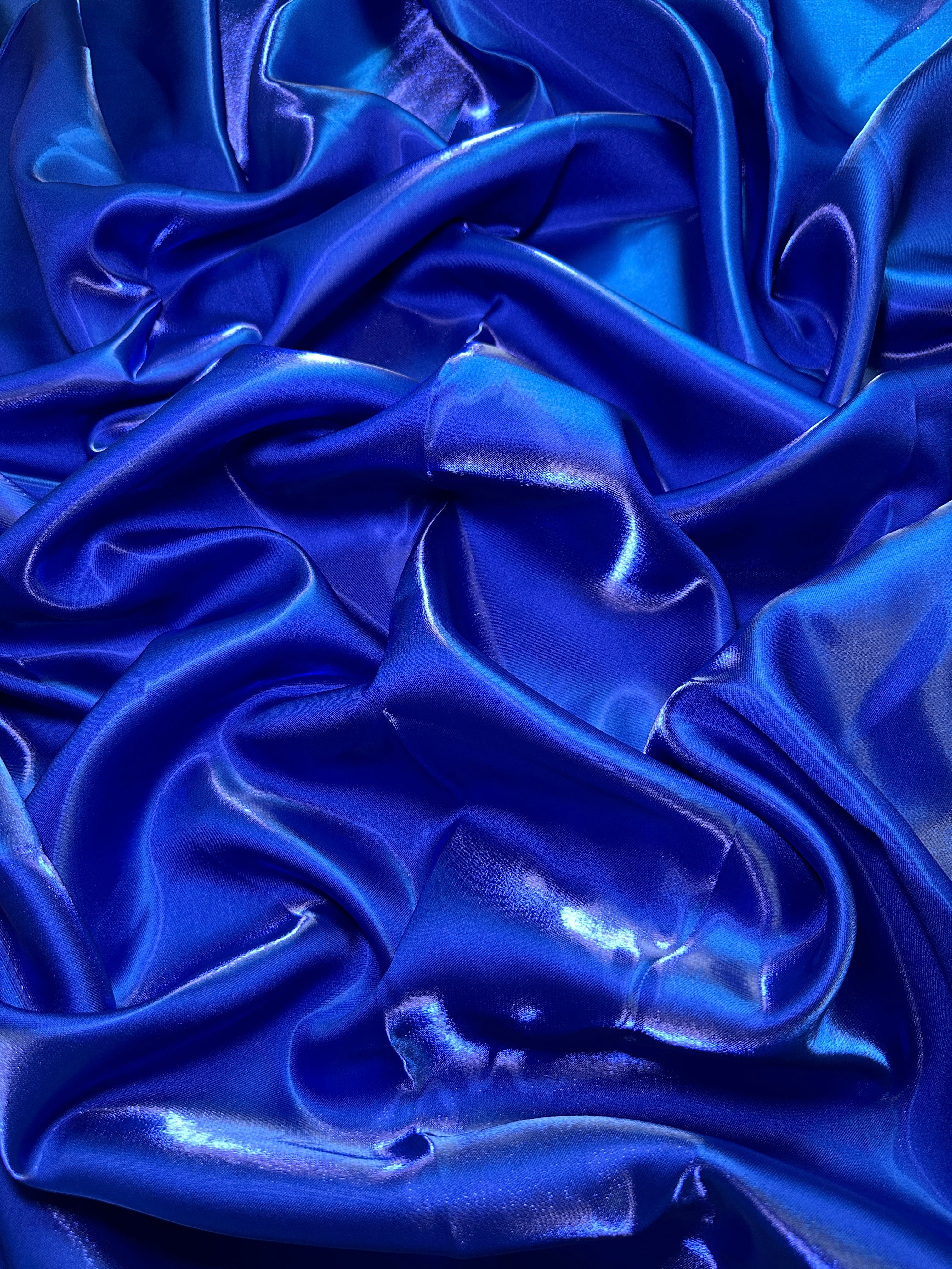Royal Blue Liquid Bridal Satin, Luxury Silky Satin, Liquid Bridal Satin, Silky Satin, Premium Stretch Bridal Satin, Satin for Bride, Satin for Women, Satin in Low Price, Cheap Satin, Satin on Sale