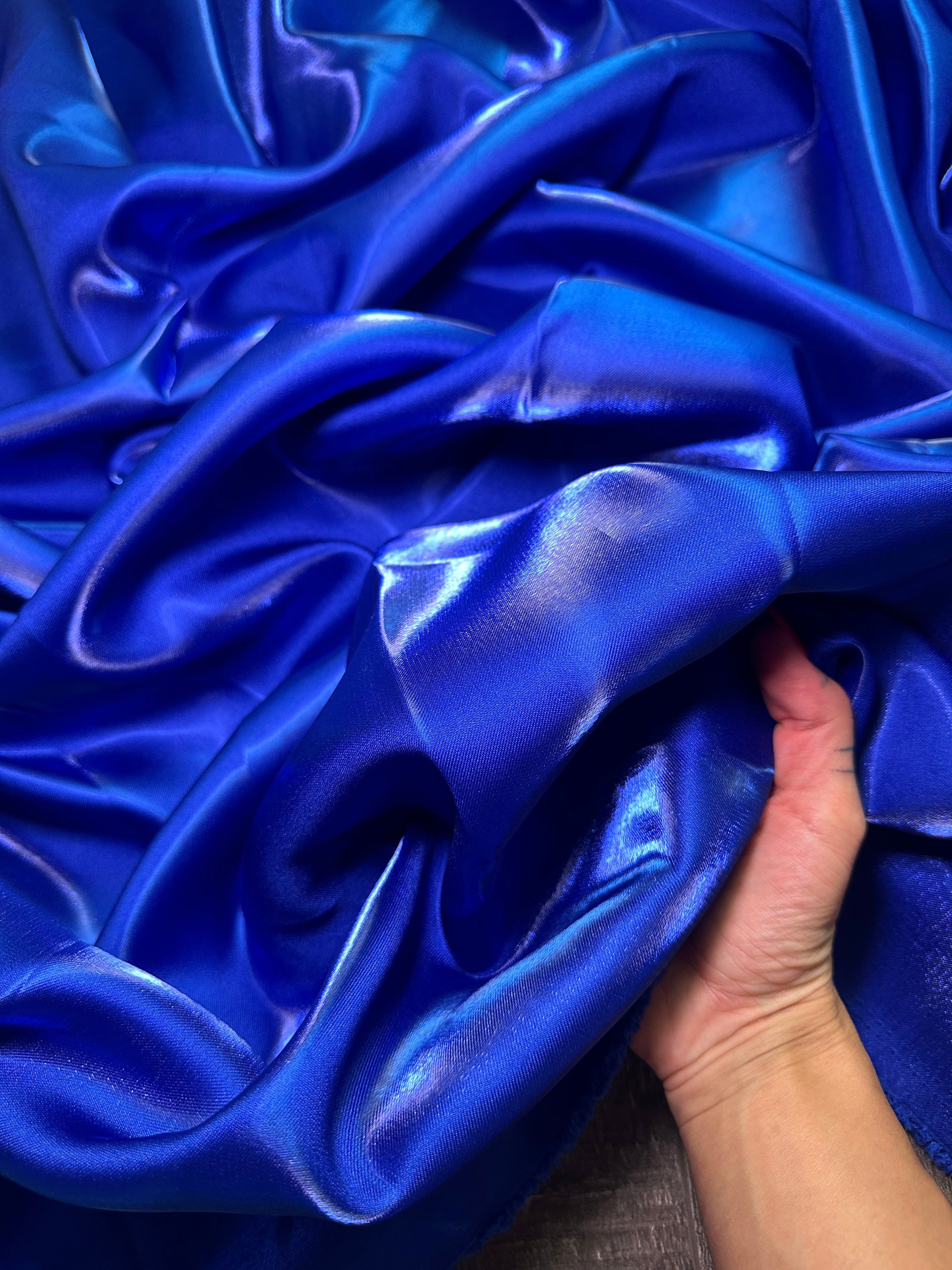 Royal Blue Liquid Bridal Satin, Fabric Store, Sewing Store, Cheap Fabric Store, Kiki Textiles, Textile by the Yard