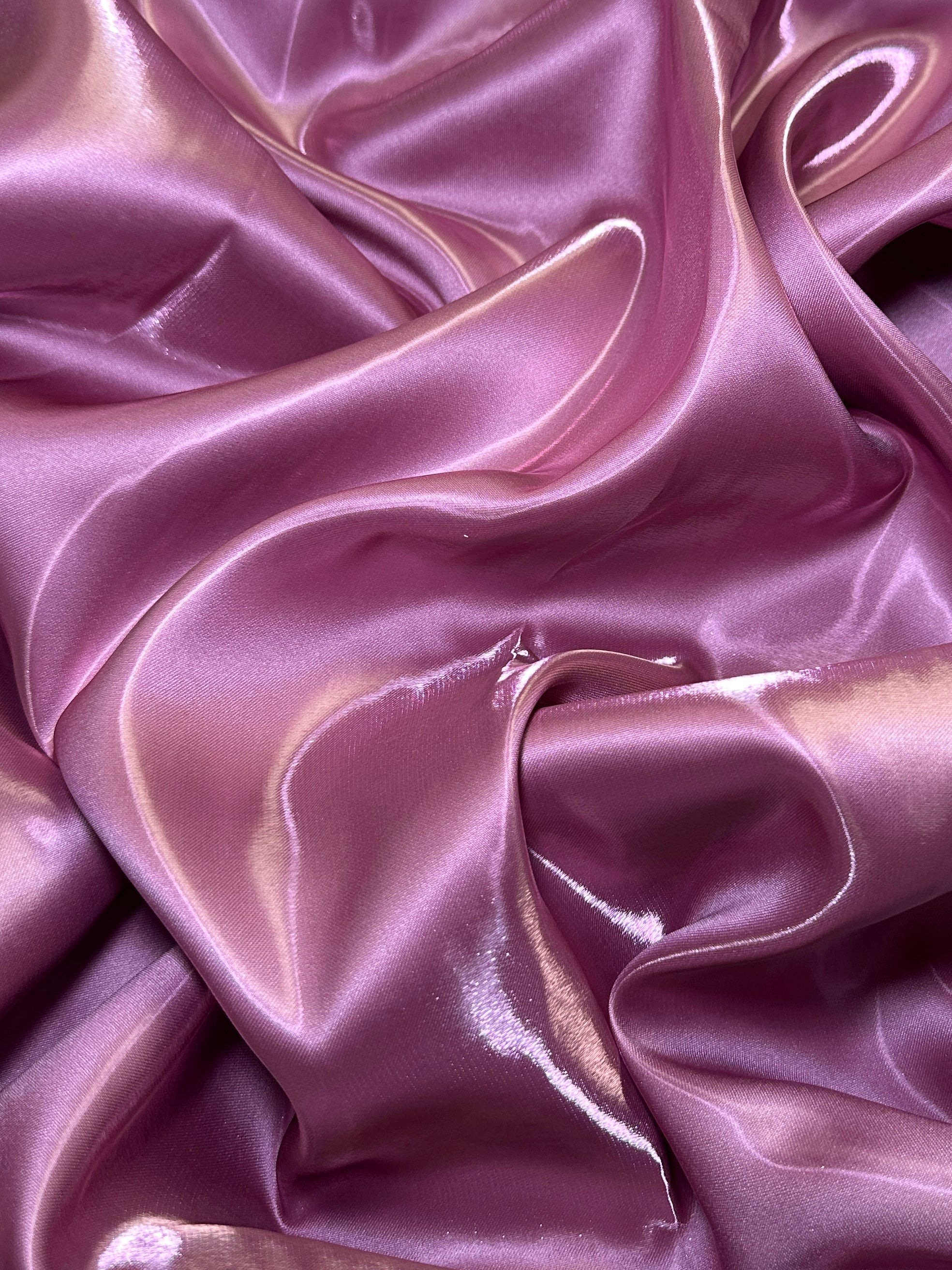 Mauve Liquid Bridal Satin, Fabric Store, Sewing Store, Cheap Fabric Store, Kiki Textiles, Textile by the Yard