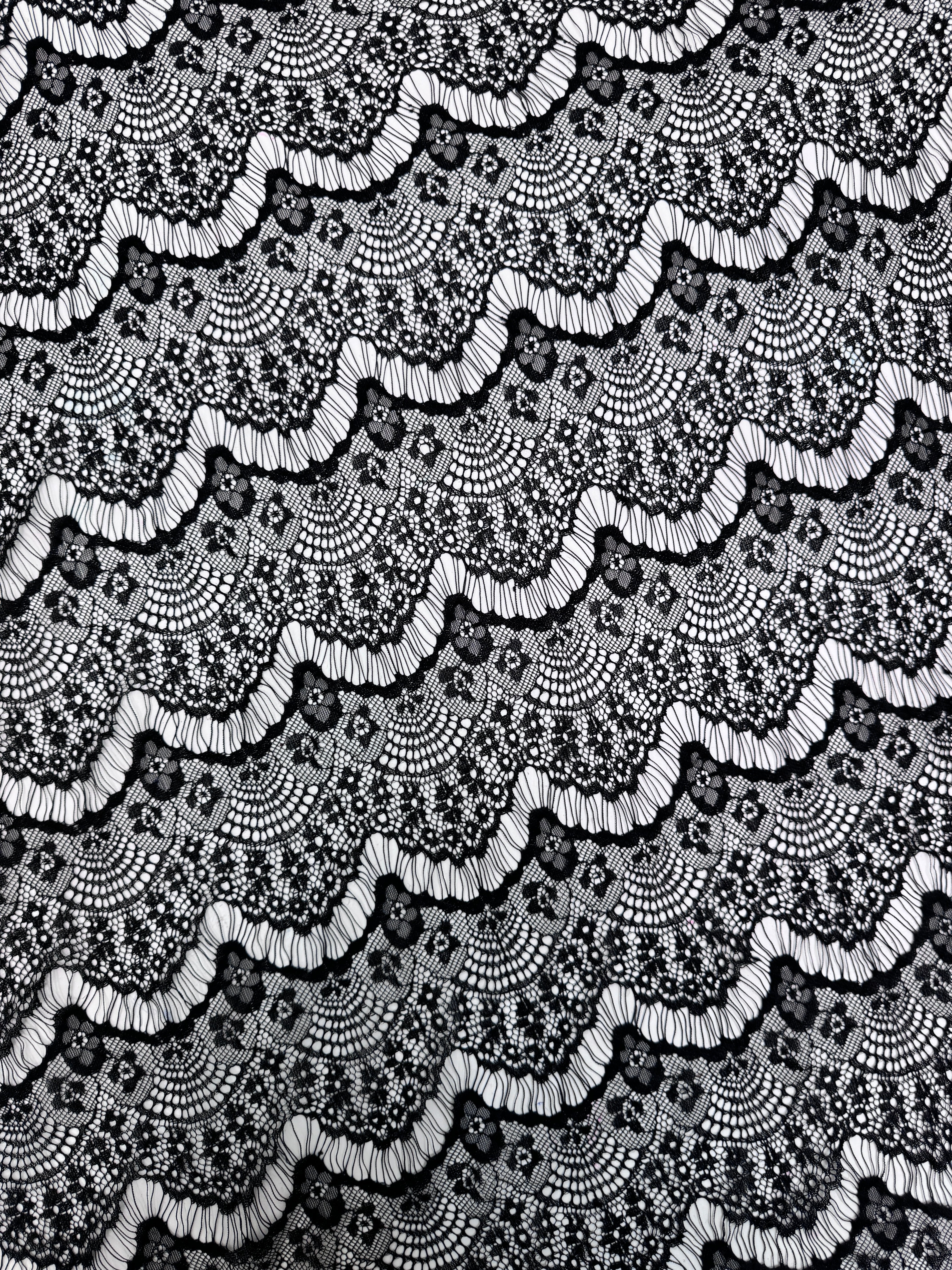 Black French Chantilly Floral Lingerie Lace, jet black Chantilly Floral Lingerie Lace, dark gray Chantilly Floral Lingerie Lace, Chantilly Floral Lingerie Lace for woman, Chantilly Floral Lingerie Lace for bride, Chantilly Floral Lingerie Lace for party wear, Chantilly Floral Lingerie Lace in low price, Chantilly Floral Lingerie Lace on discount