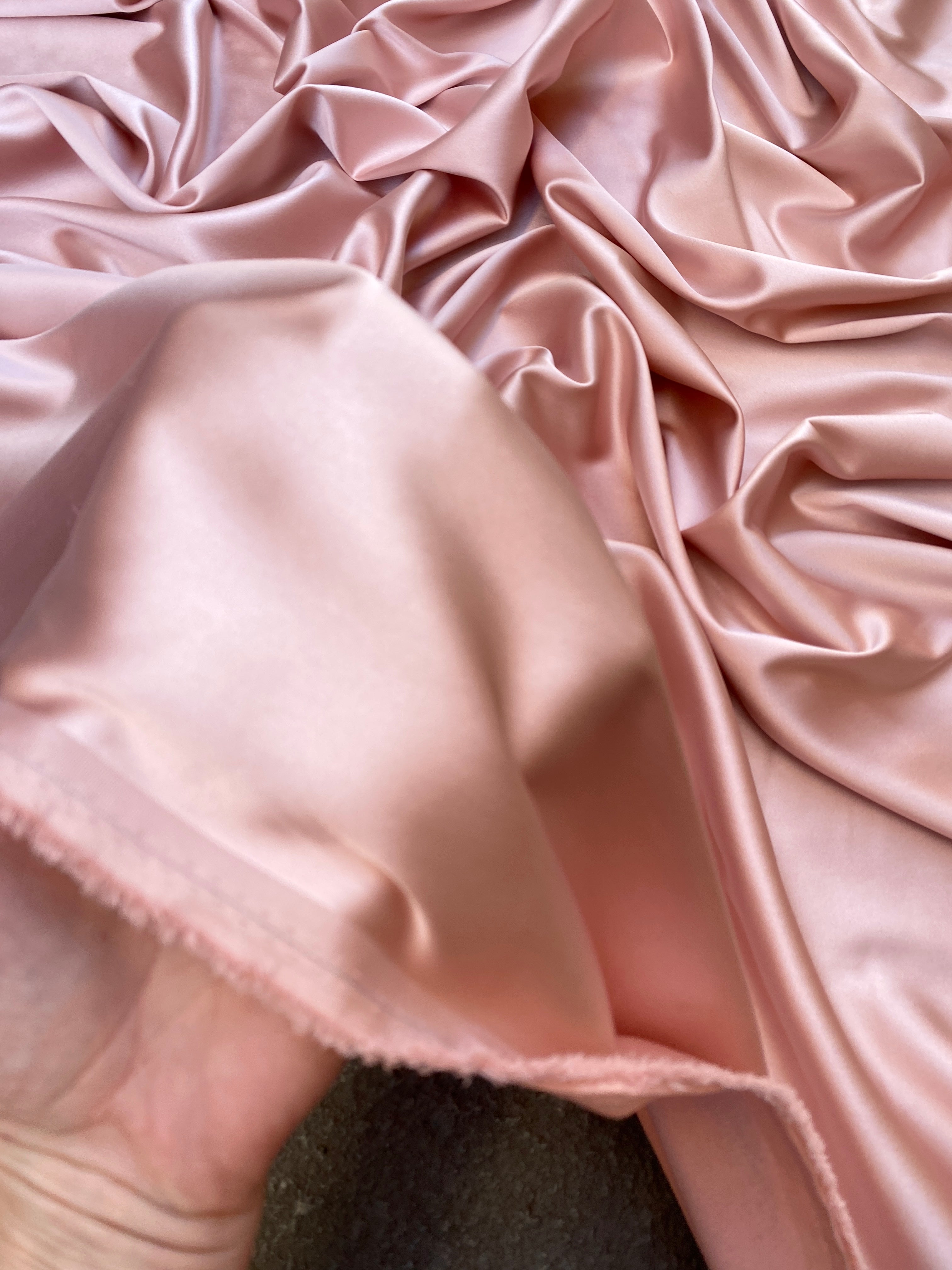 blush stretch crepe back satin, pink stretch crepe back satin, rose pink stretch crepe back satin, premium stretch crepe back satin, satin for bride, satin for woman, satin in low price, cheap satin, satin on sale