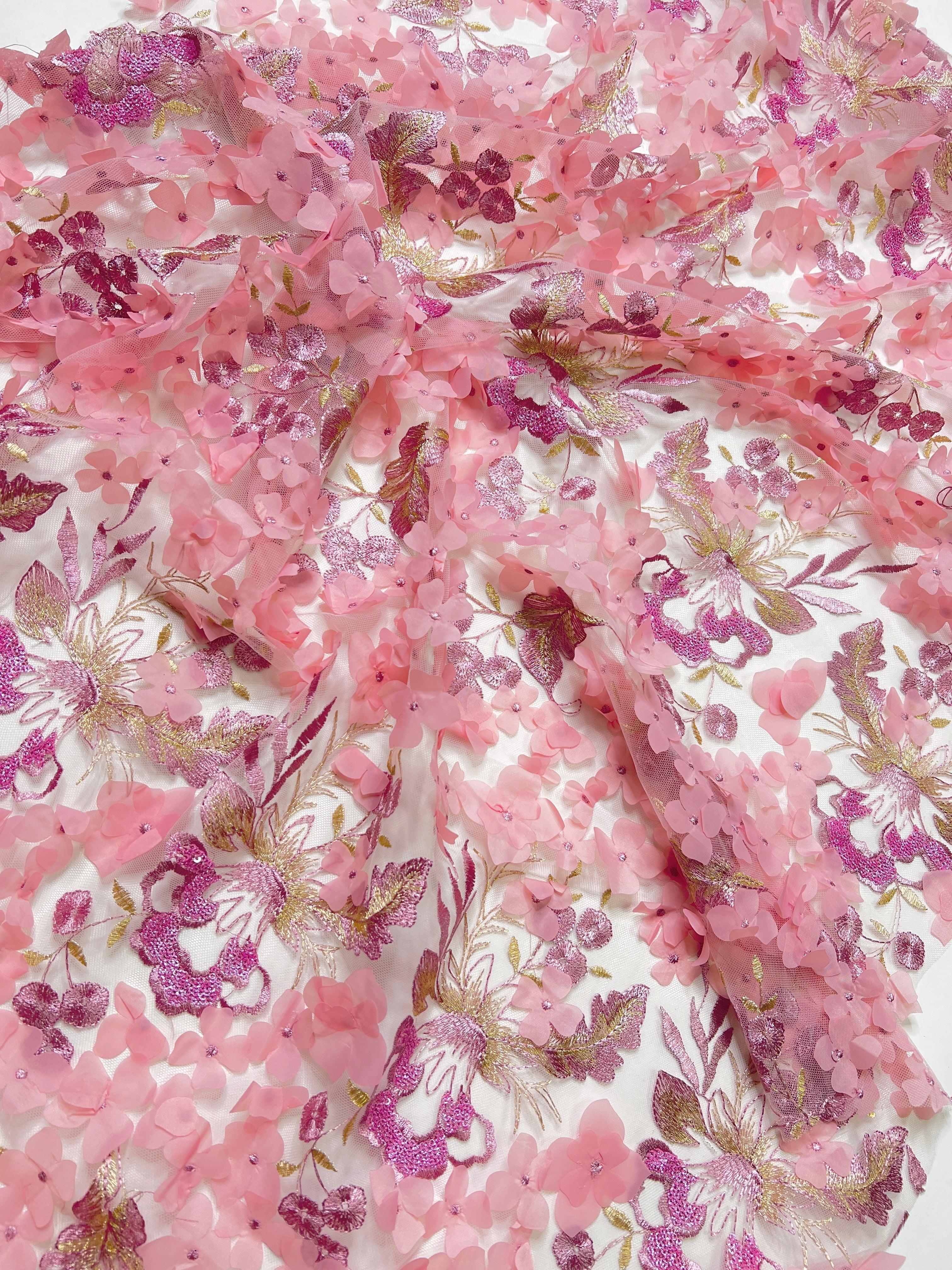  baby pink 3D flowers on lace, pink 3D flowers on lace, light pink 3D flowers on lace, rose pink 3D flowers on lace, 3D flowers on lace for woman, 3D flowers on lace for bride, 3D flowers on lace in low price, cheap 3D flowers on lace, 3D flowers on lace on sale