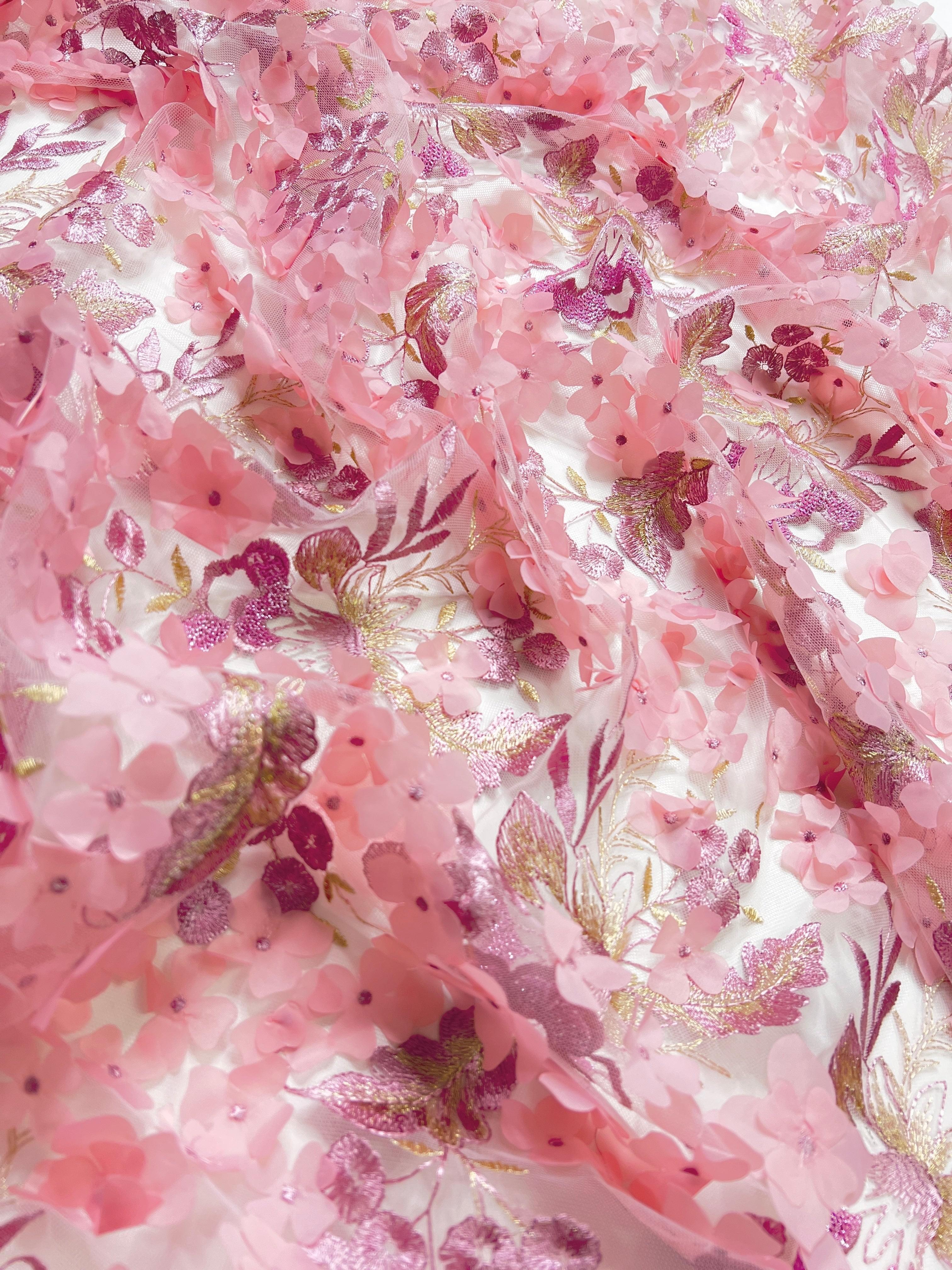  baby pink 3D flowers on lace, pink 3D flowers on lace, light pink 3D flowers on lace, rose pink 3D flowers on lace, 3D flowers on lace for woman, 3D flowers on lace for bride, 3D flowers on lace in low price, cheap 3D flowers on lace, 3D flowers on lace on sale