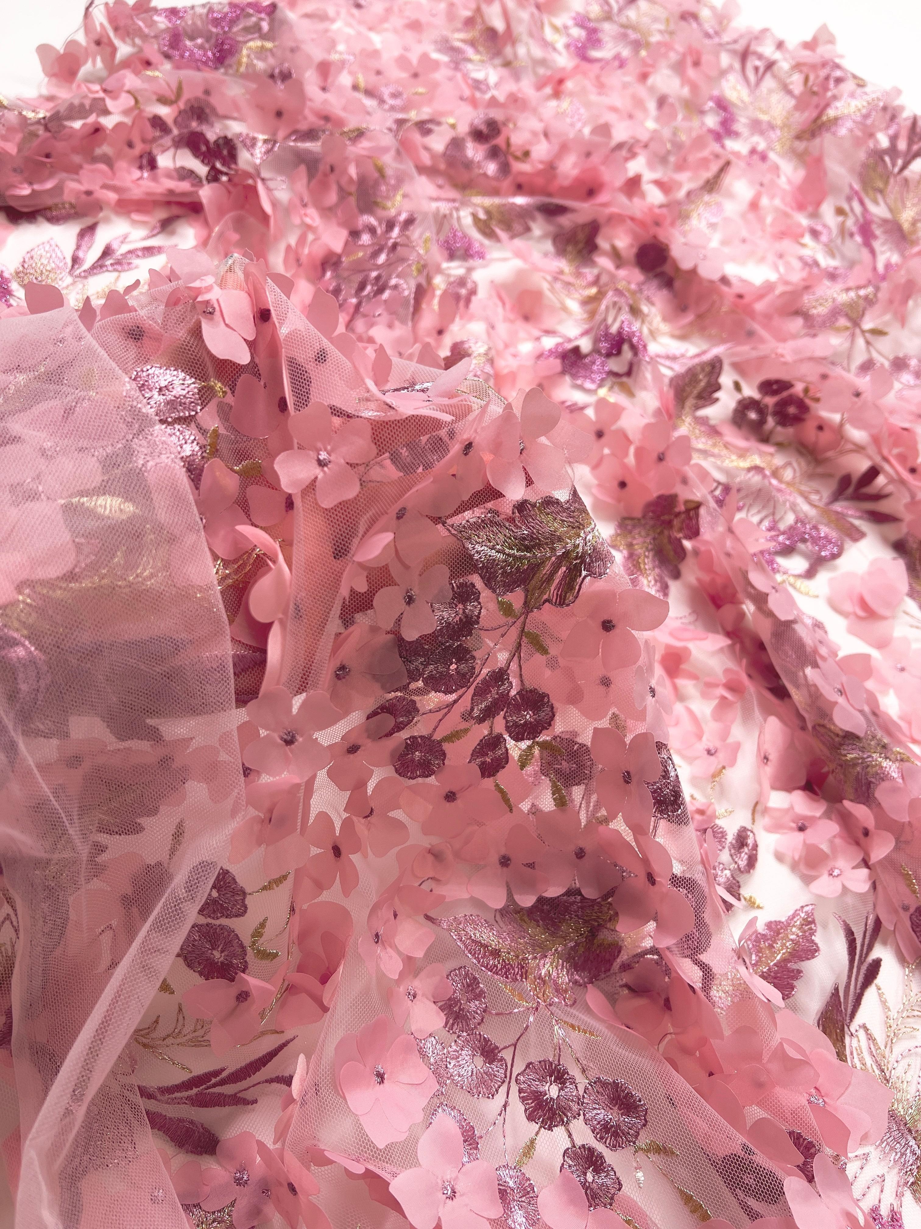  baby pink 3D flowers on lace, pink 3D flowers on lace, light pink 3D flowers on lace, rose pink 3D flowers on lace, 3D flowers on lace for woman, 3D flowers on lace for bride, 3D flowers on lace in low price, cheap 3D flowers on lace, 3D flowers on lace on sale