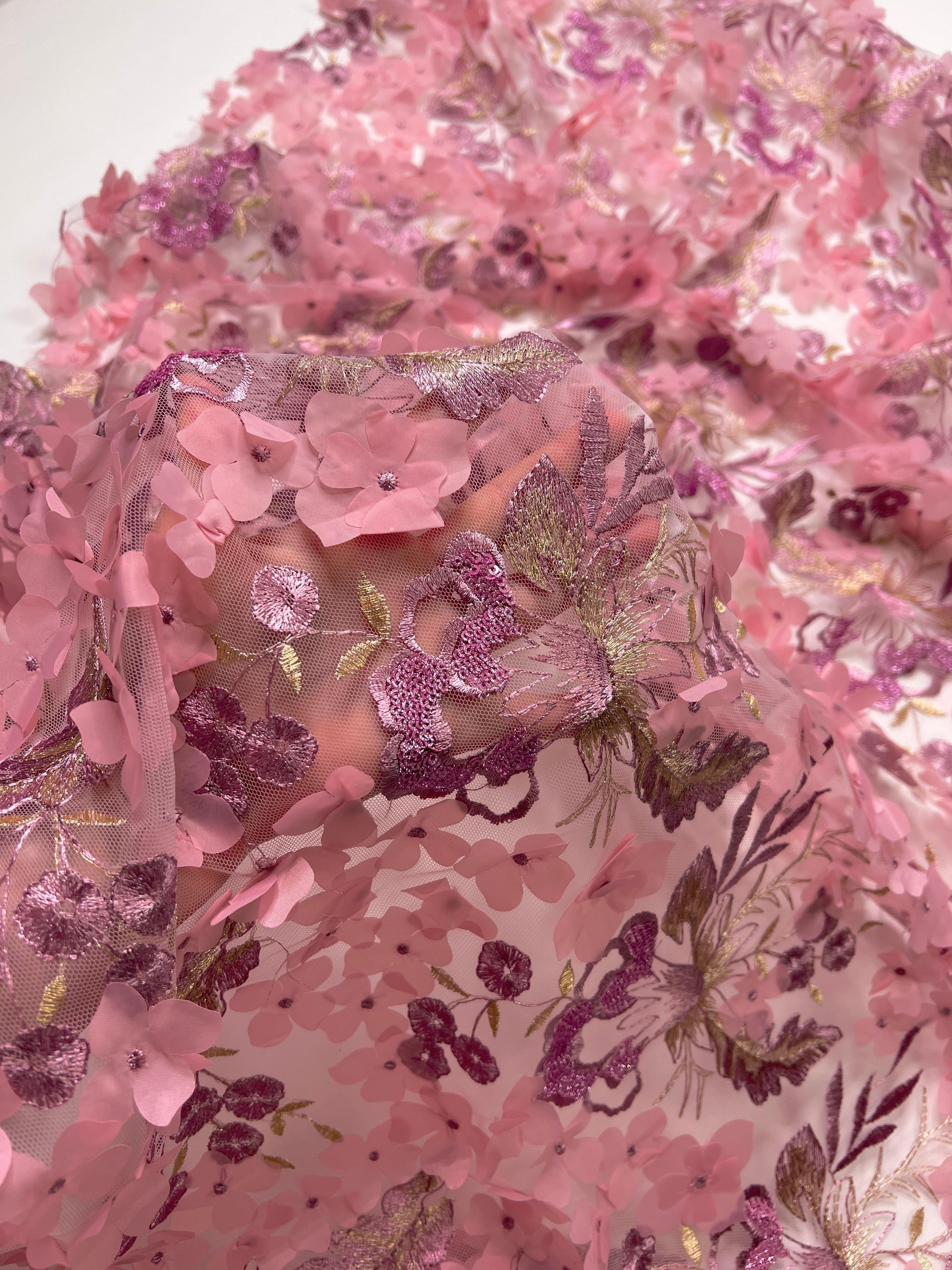  baby pink 3D flowers on lace, pink 3D flowers on lace, light pink 3D flowers on lace, rose pink 3D flowers on lace, 3D flowers on lace for woman, 3D flowers on lace for bride, 3D flowers on lace in low price, cheap 3D flowers on lace, 3D flowers on lace on sale