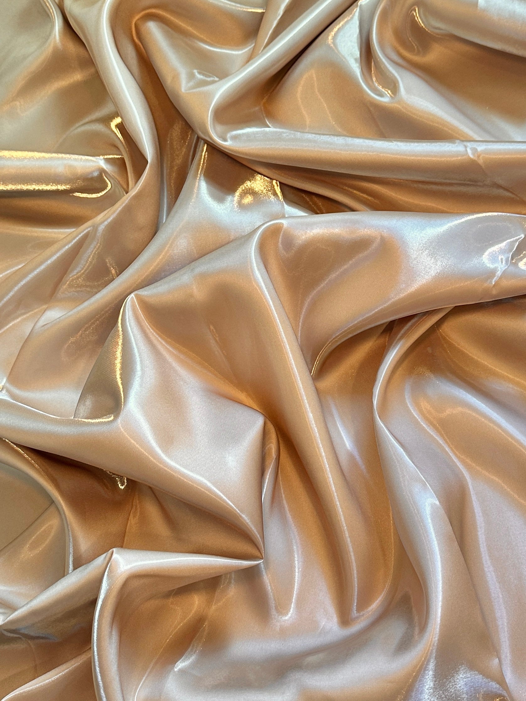 Champagne Liquid Bridal Satin, Luxury Silky Satin, Liquid Bridal Satin, Silky Satin, Premium Stretch Bridal Satin, Satin for Bride, Satin for Women, Satin in Low Price, Cheap Satin, Satin on Sale