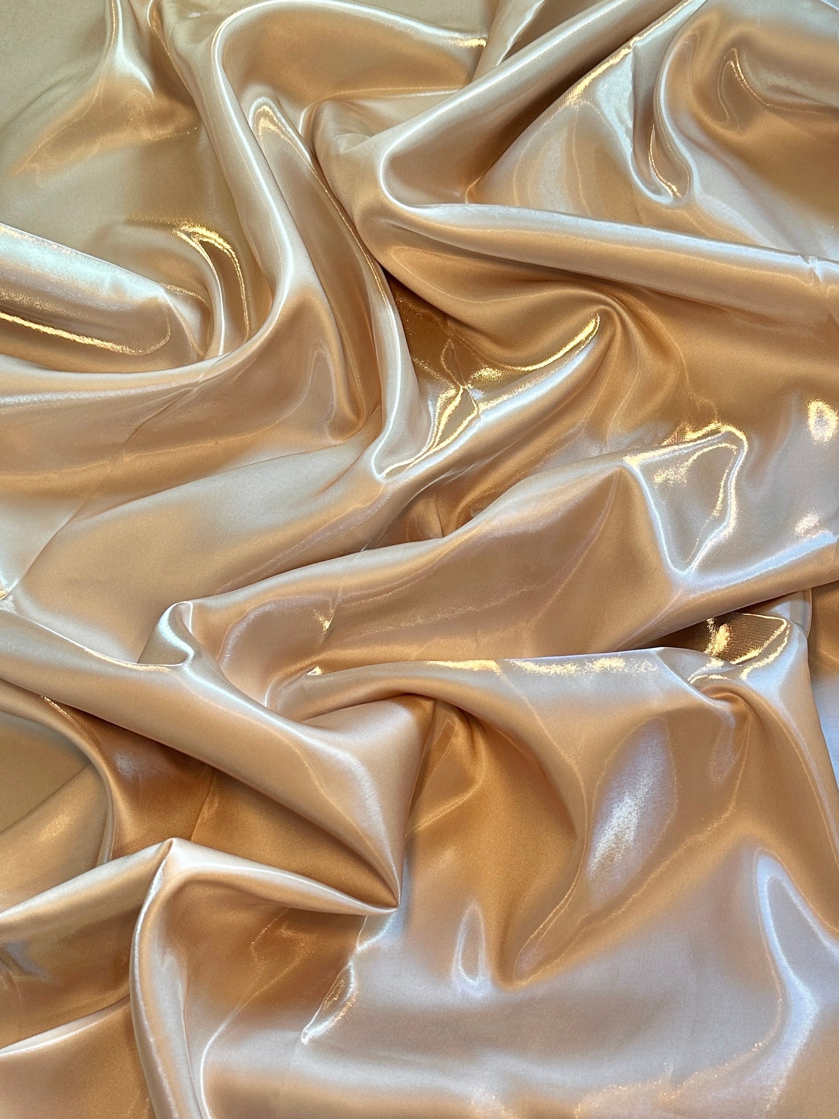 Champagne Liquid Bridal Satin, Luxury Silky Satin, Liquid Bridal Satin, Silky Satin, Premium Stretch Bridal Satin, Satin for Bride, Satin for Women, Satin in Low Price, Cheap Satin, Satin on Sale