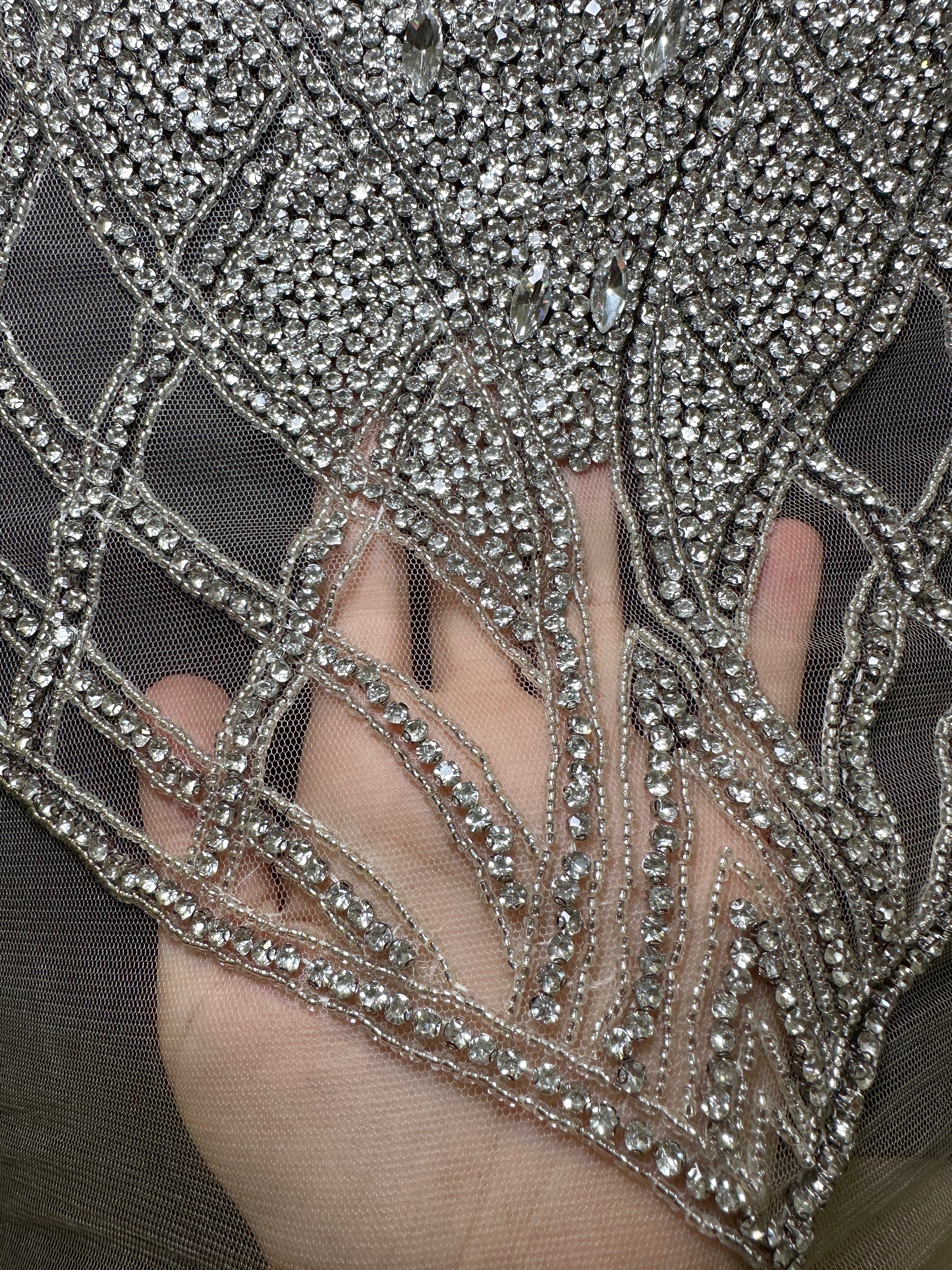 Cindy Rhinestone Bodice Applique, sparkle crystal bodice, silver rhinestone applique, rhinestone bodice for woman, rhinestone bodice ,rhinestone beads, rhinestone applique, rhinestone applications, rhinestone, luxurious dress, flawless dress fabric, embellishment for dress, diy dress, decoration for dress, crystal applique for dresses, crafts for dress, bridal dress rhinestone, beaded mesh sequin bodice, beaded mesh fabric for dress, beaded bodice for dress, applique for gown, applique for dress