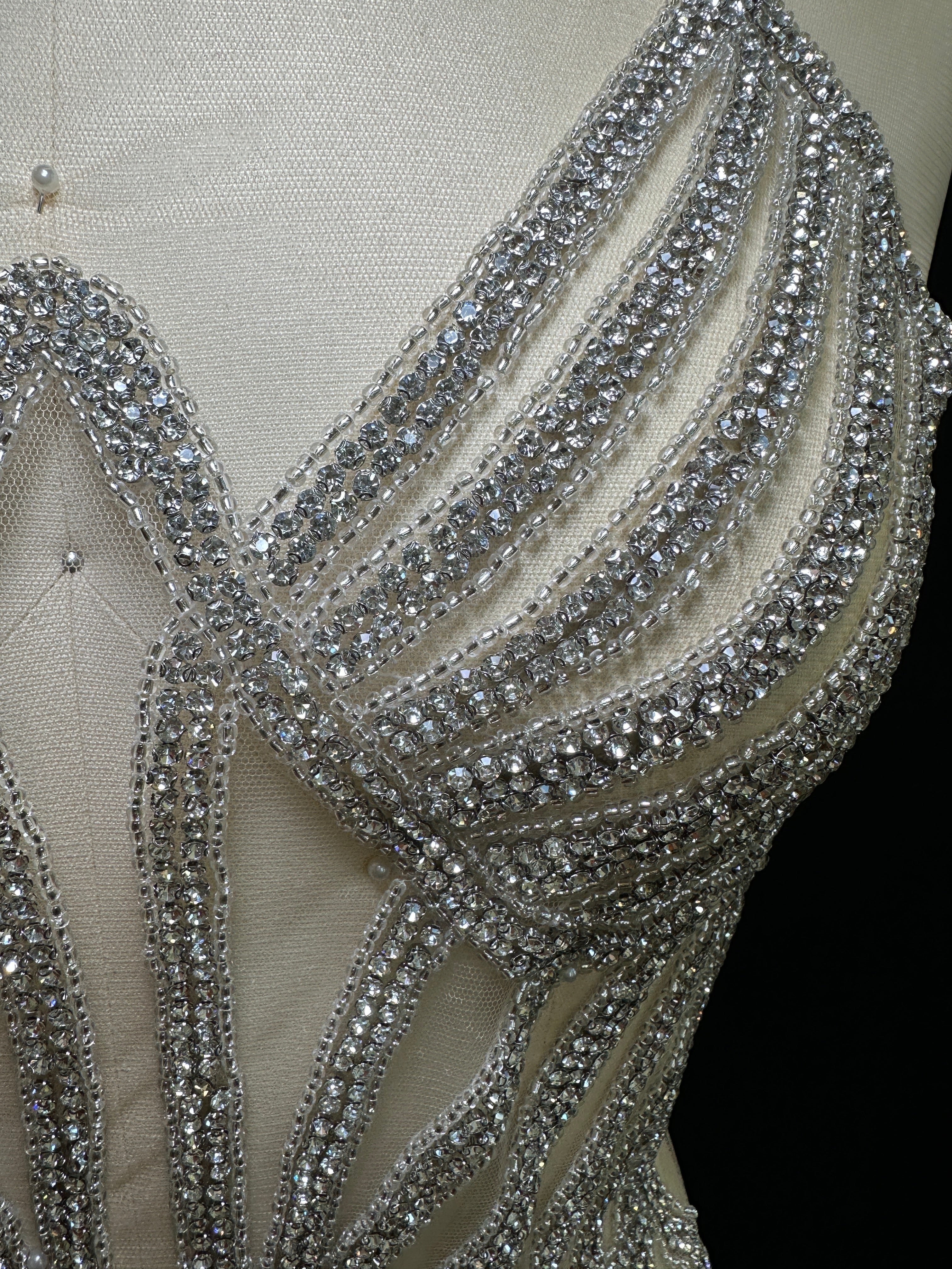 Bria Fringe Rhinestone Bodice Applique, sparkle crystal bodice, silver rhinestone applique, rhinestone bodice for woman, rhinestone bodice ,rhinestone beads, rhinestone applique, rhinestone applications, rhinestone, luxurious dress, flawless dress fabric, embellishment for dress, diy dress, decoration for dress, crystal applique for dresses, crafts for dress, bridal dress rhinestone, beaded mesh sequin bodice, beaded mesh fabric for dress, beaded bodice for dress, applique for gown, applique for dress