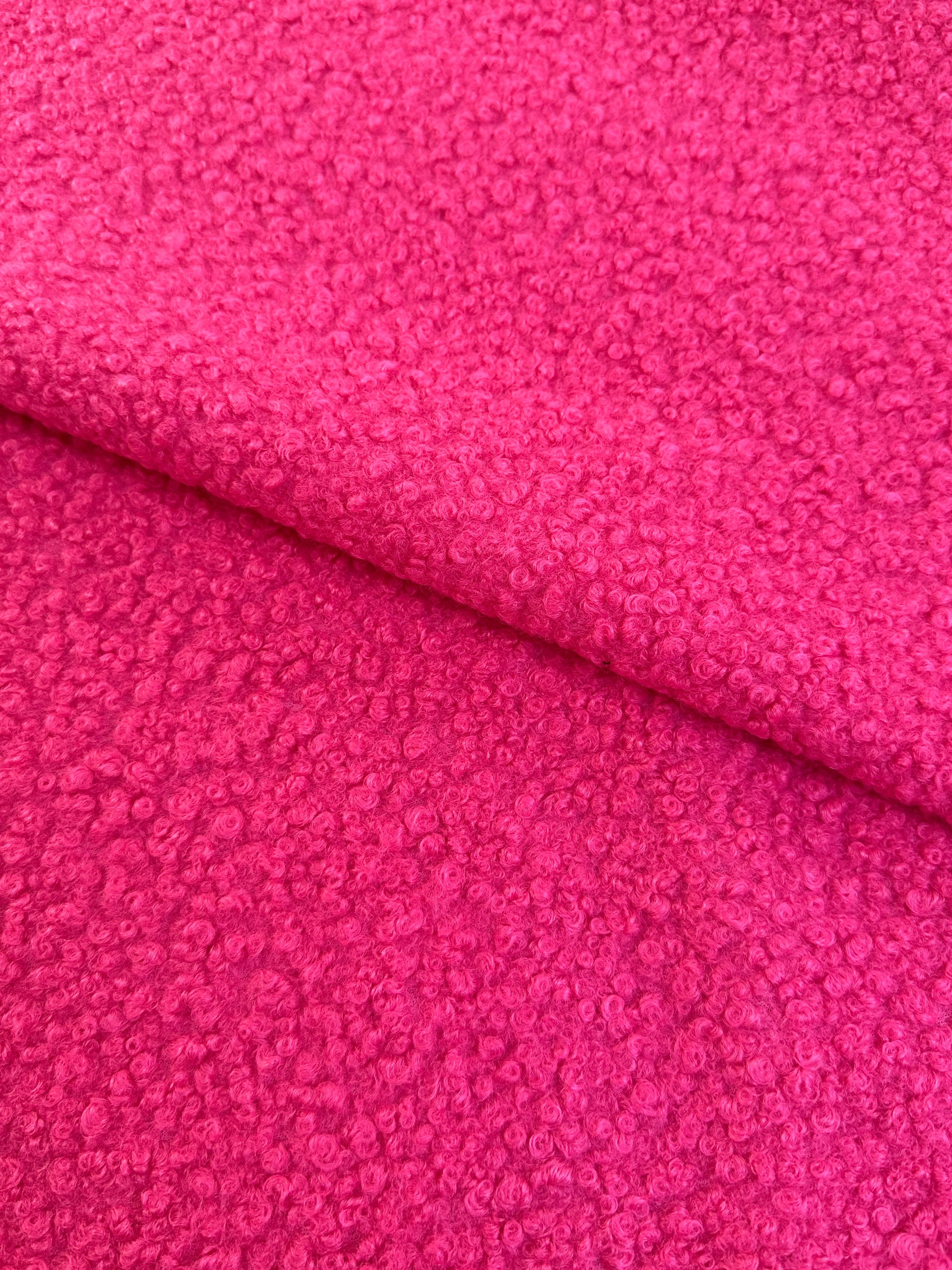 hot pink Lamb Premium Faux Wool, pink Faux Wool, light pink Faux Wool, Faux Wool for jacket, premium Faux Wool, Faux Wool for winter, winter collection, Faux Wool on sale, Faux Wool in low price