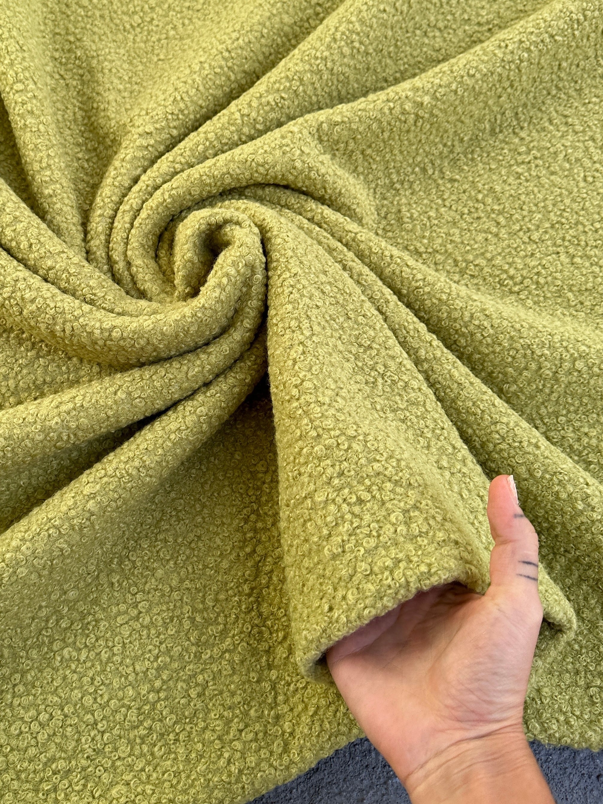 Lime Lamb Premium Faux Wool, light green Faux Wool, green Faux Wool, Faux Wool for jacket, premium Faux Wool, Faux Wool for winter, winter collection, Faux Wool on sale, Faux Wool in low price