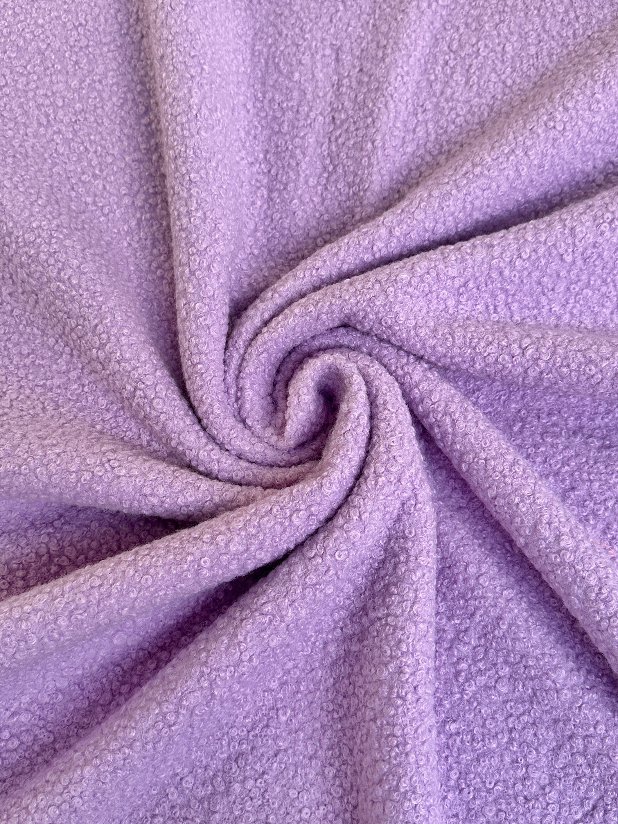 lavender Lamb Premium Faux Wool, light purple Faux Wool, purple Faux Wool, Faux Wool for jacket, premium Faux Wool, Faux Wool for winter, winter collection, Faux Wool on sale, Faux Wool in low price