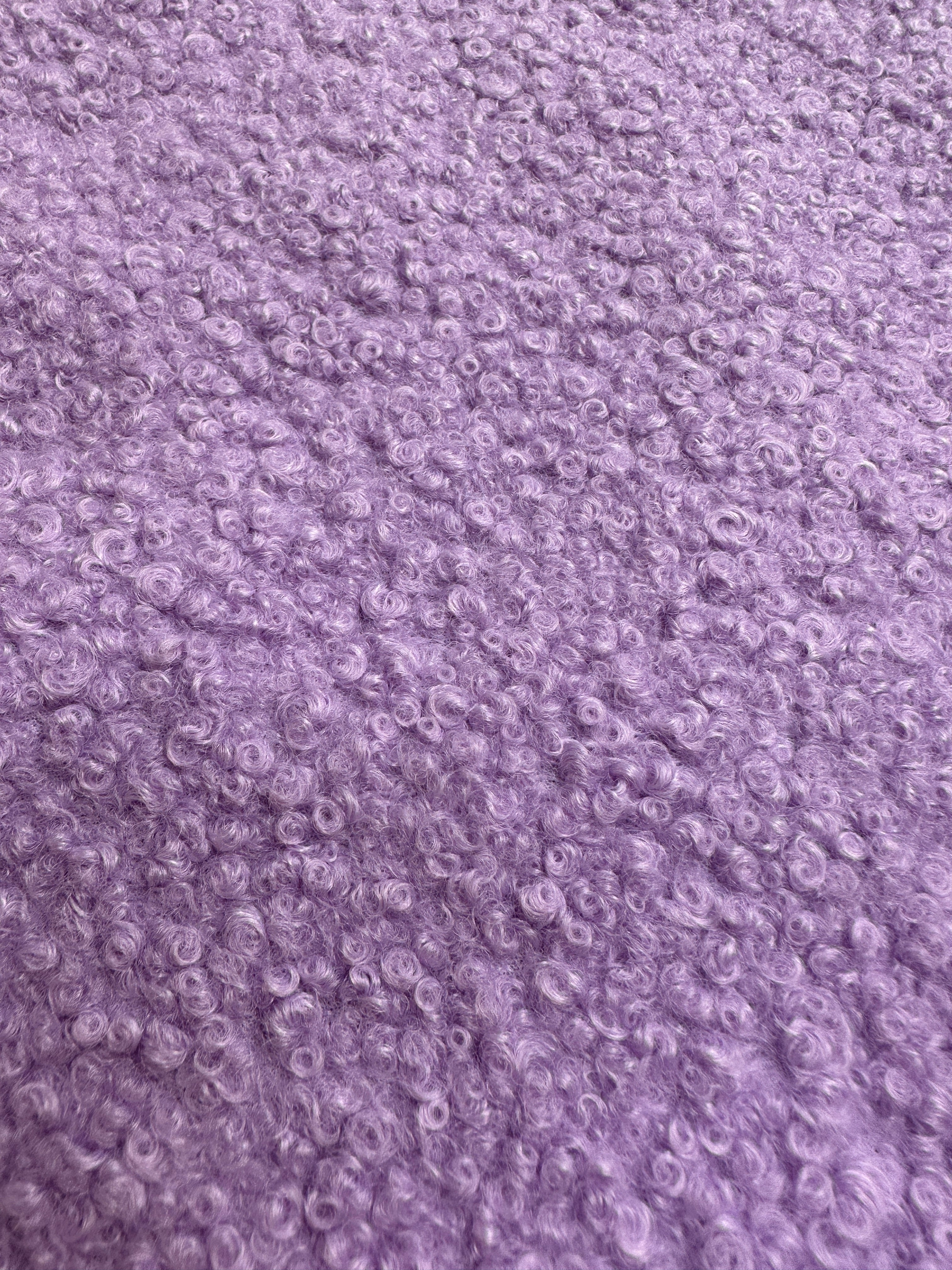lavender Lamb Premium Faux Wool, light purple Faux Wool, purple Faux Wool, Faux Wool for jacket, premium Faux Wool, Faux Wool for winter, winter collection, Faux Wool on sale, Faux Wool in low price