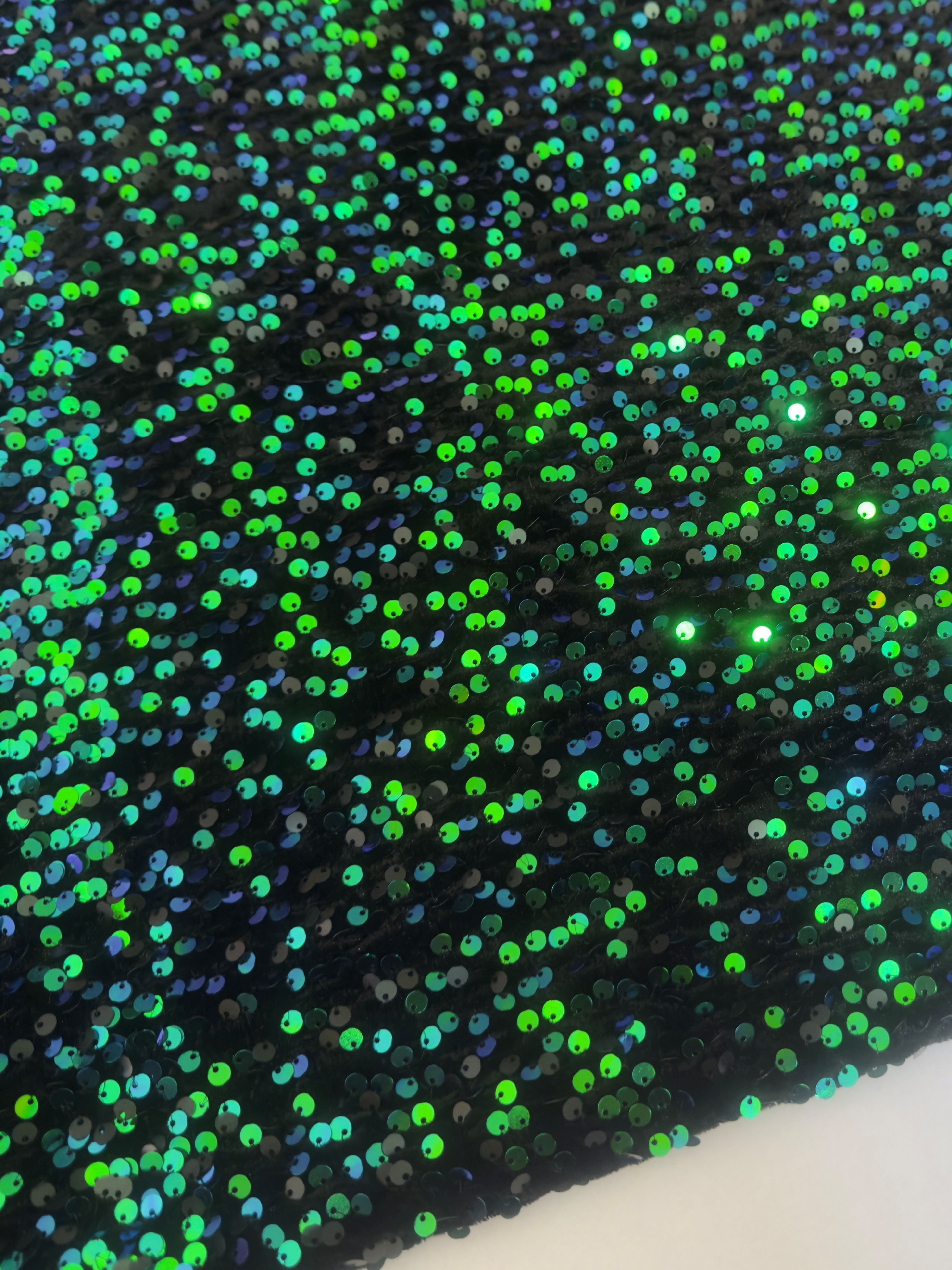 Kelly Green Sequins Velvet, Sequins Velvet, Stretch Sequin Mesh, Stretch Sequin velvet for woman, Stretch Sequin velvet for bride, Stretch Sequin velvet on discount, Stretch Sequin velvet online