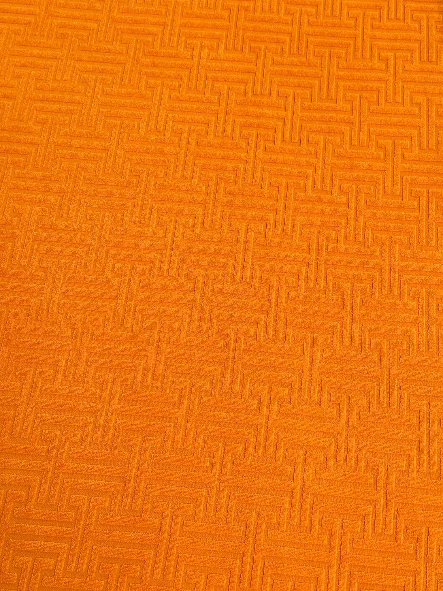 Orange Textured Geometric Jersey Knit, dark orange Geometric Jersey Knit, rusty orange Geometric Jersey Knit, Geometric Jersey Knit for woman, Geometric Jersey Knit for bride, Geometric Jersey Knit on sale, Geometric Jersey Knit on discount
