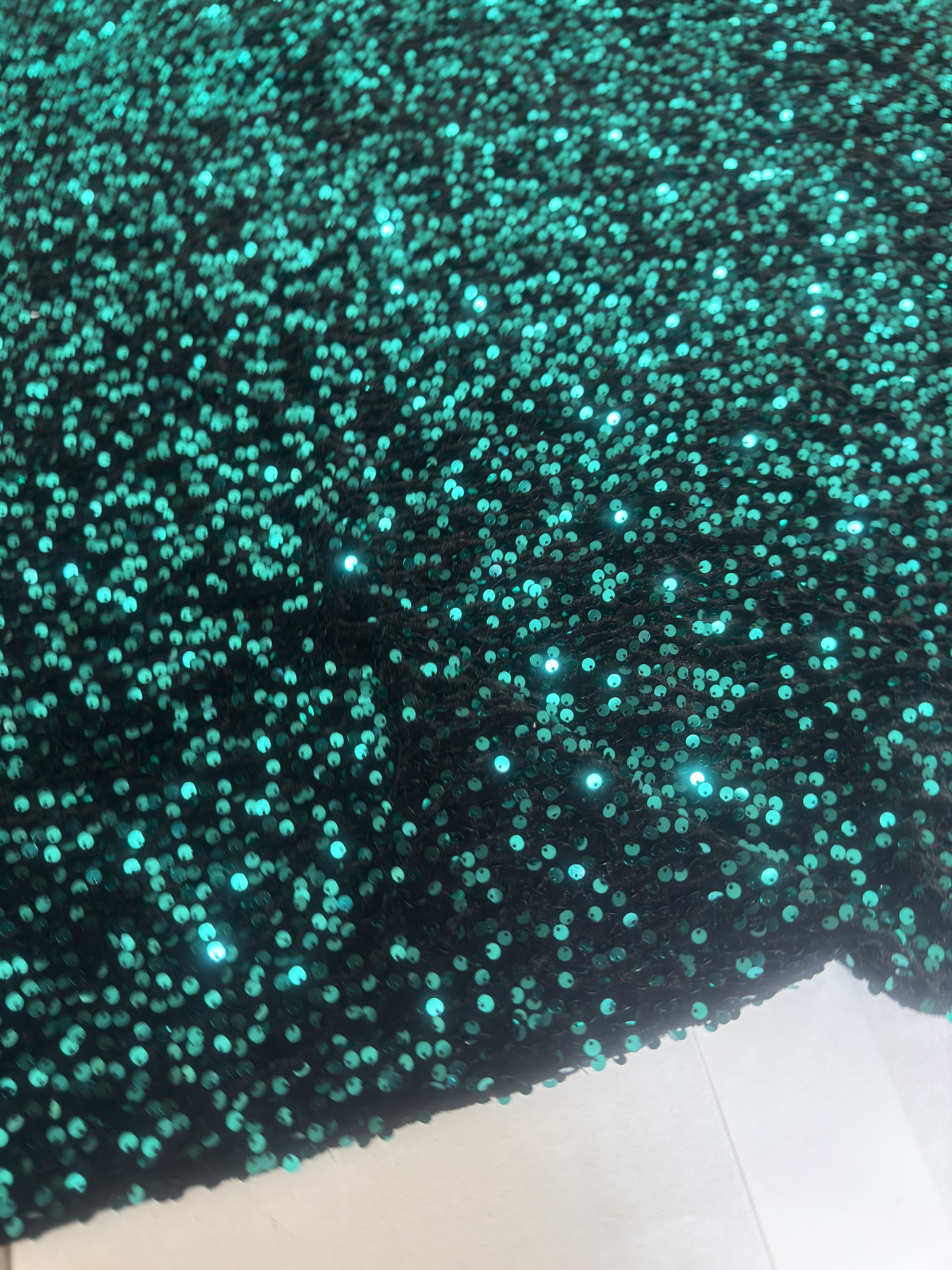 Jade Green Sequins Velvet, Stretch Sequin Mesh, Stretch Sequin velvet for woman, Stretch Sequin velvet for bride, Stretch Sequin velvet on discount, Stretch Sequin velvet online