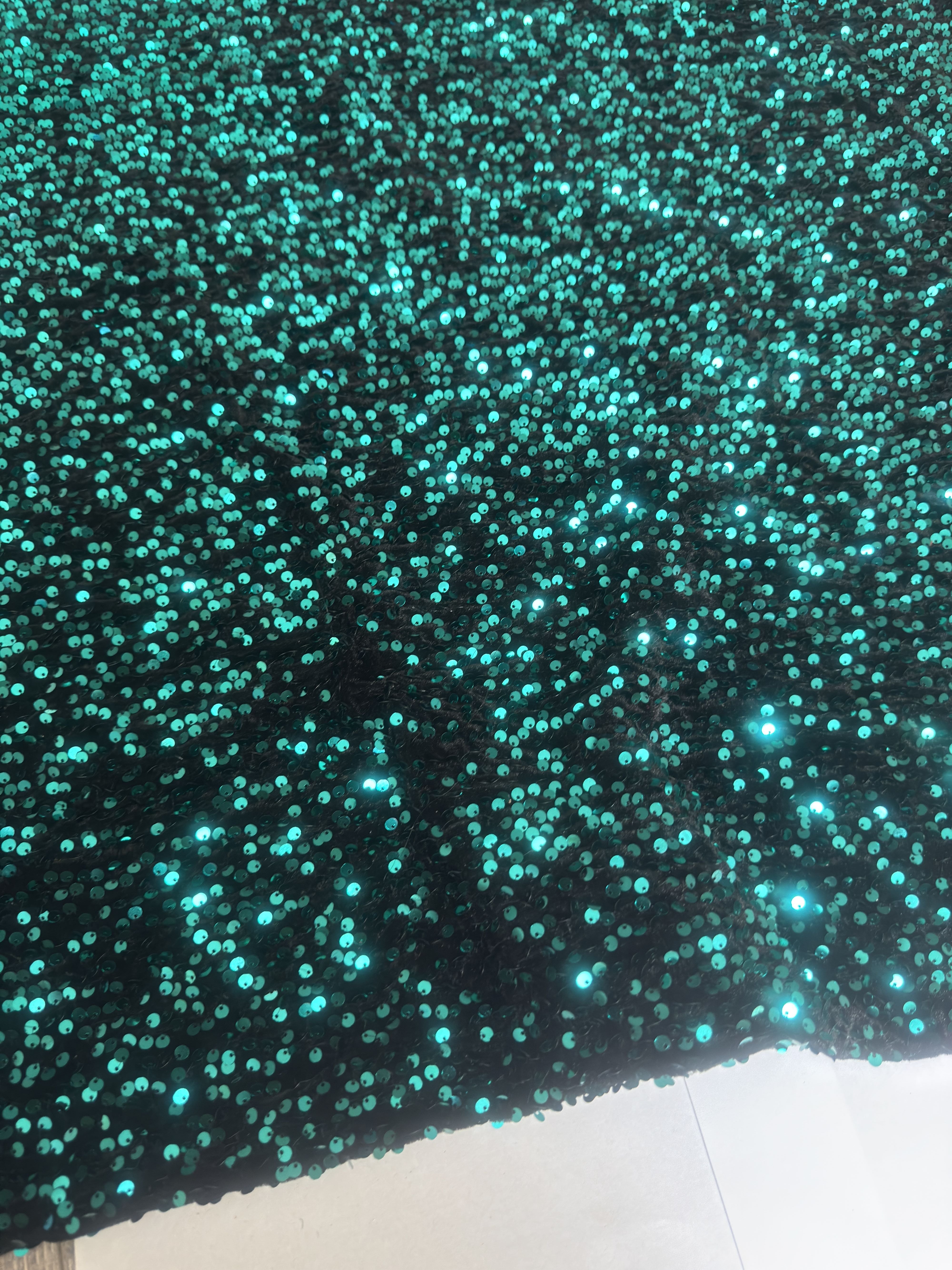 Jade Green Sequins Velvet, Stretch Sequin Mesh, Stretch Sequin velvet for woman, Stretch Sequin velvet for bride, Stretch Sequin velvet on discount, Stretch Sequin velvet online