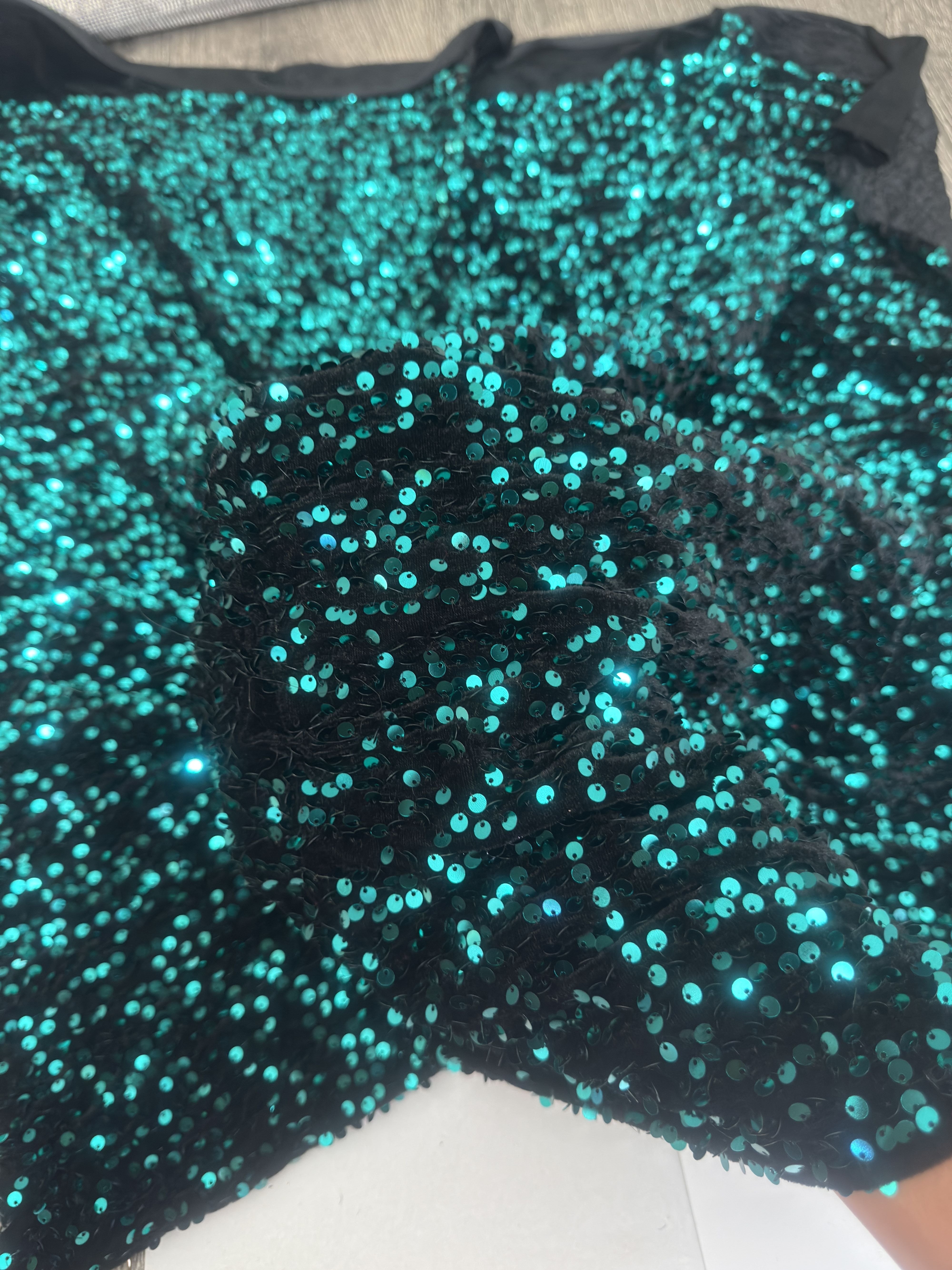 Jade Green Sequins Velvet, Fabric Store, Sewing Store, Cheap Fabric Store, Kiki Textiles, Textile by the Yard